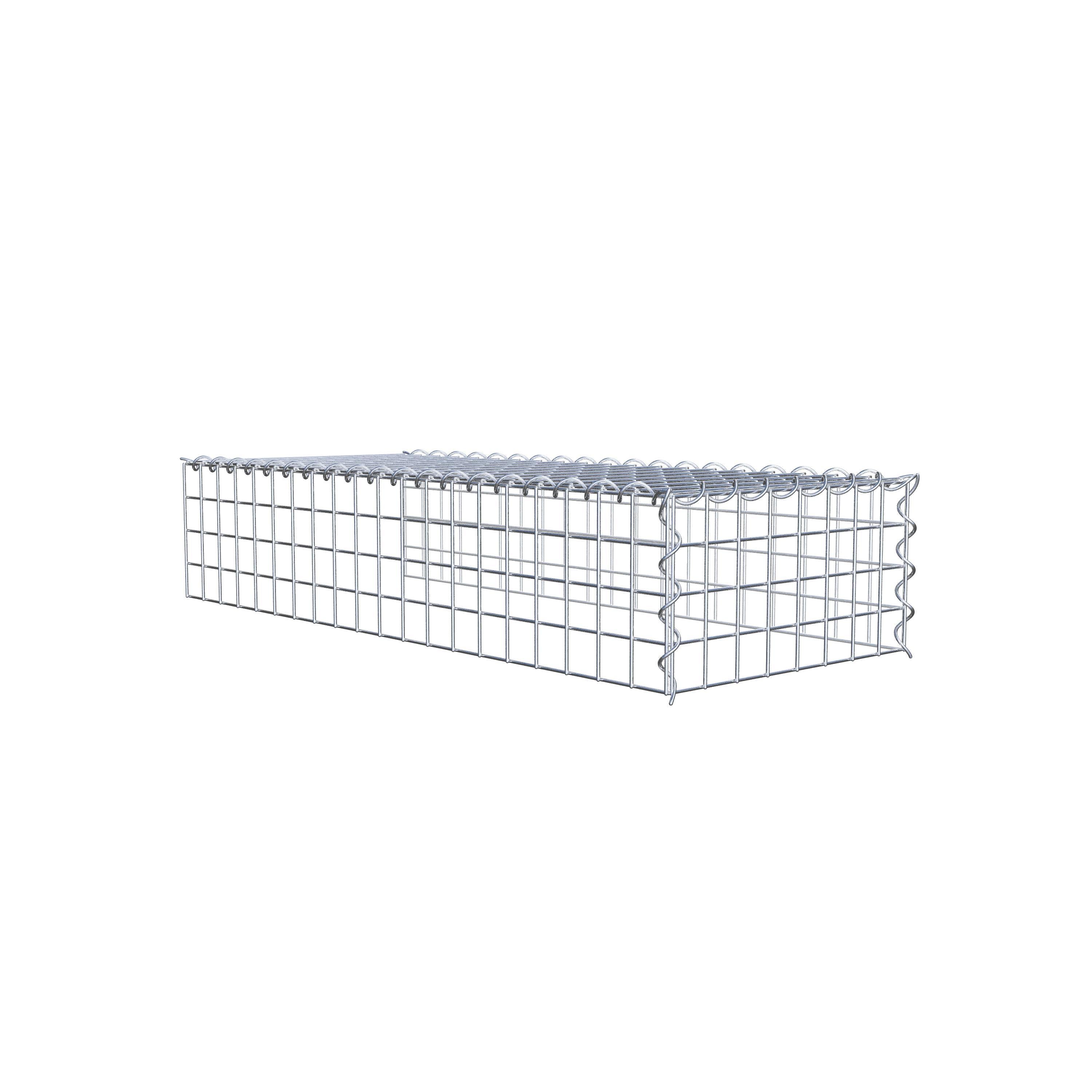 Grown-on gabion type 4 100 cm x 20 cm x 40 cm (L x H x D), mesh size 5 cm x 5 cm, spiral