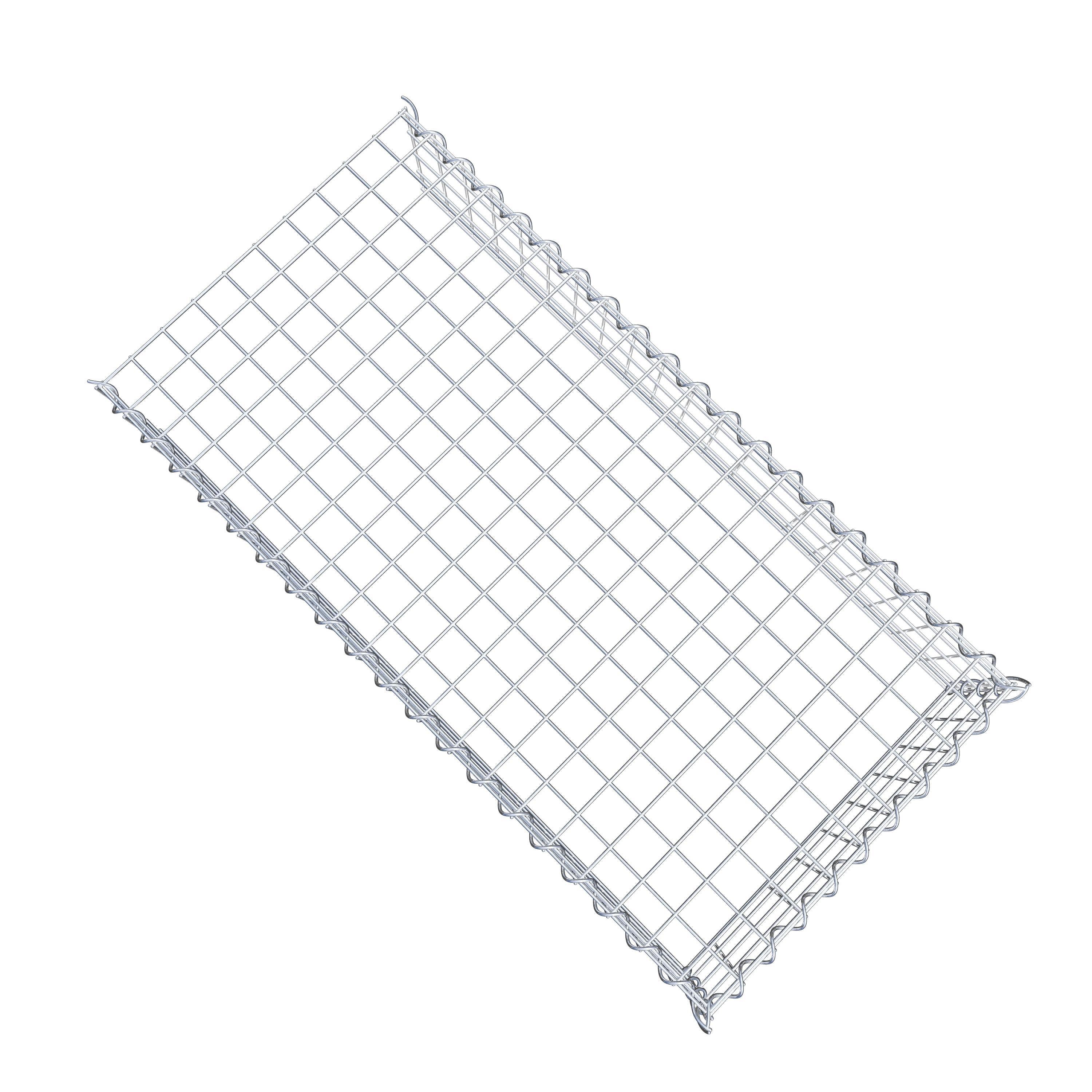 Opvokset gabion type 4 100 cm x 20 cm x 50 cm (L x H x D), maskestørrelse 5 cm x 5 cm, spiral