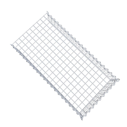 Opvokset gabion type 4 100 cm x 20 cm x 50 cm (L x H x D), maskestørrelse 5 cm x 5 cm, spiral