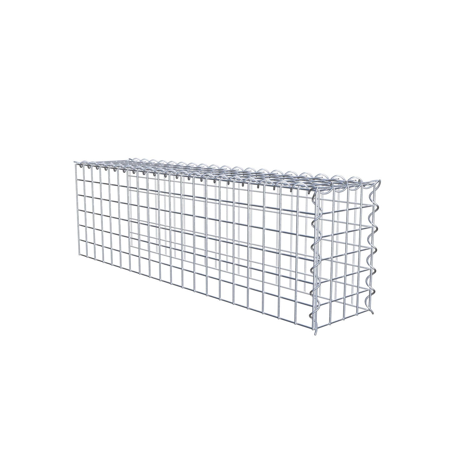 Gabion rapporté type 4 100 cm x 30 cm x 20 cm (L x H x P), mailles 5 cm x 5 cm, spirale