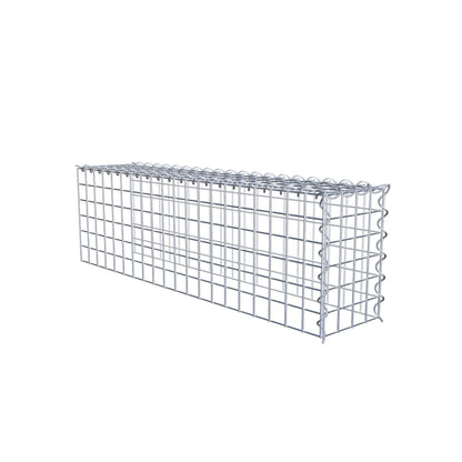 Gabion rapporté type 4 100 cm x 30 cm x 20 cm (L x H x P), mailles 5 cm x 5 cm, spirale