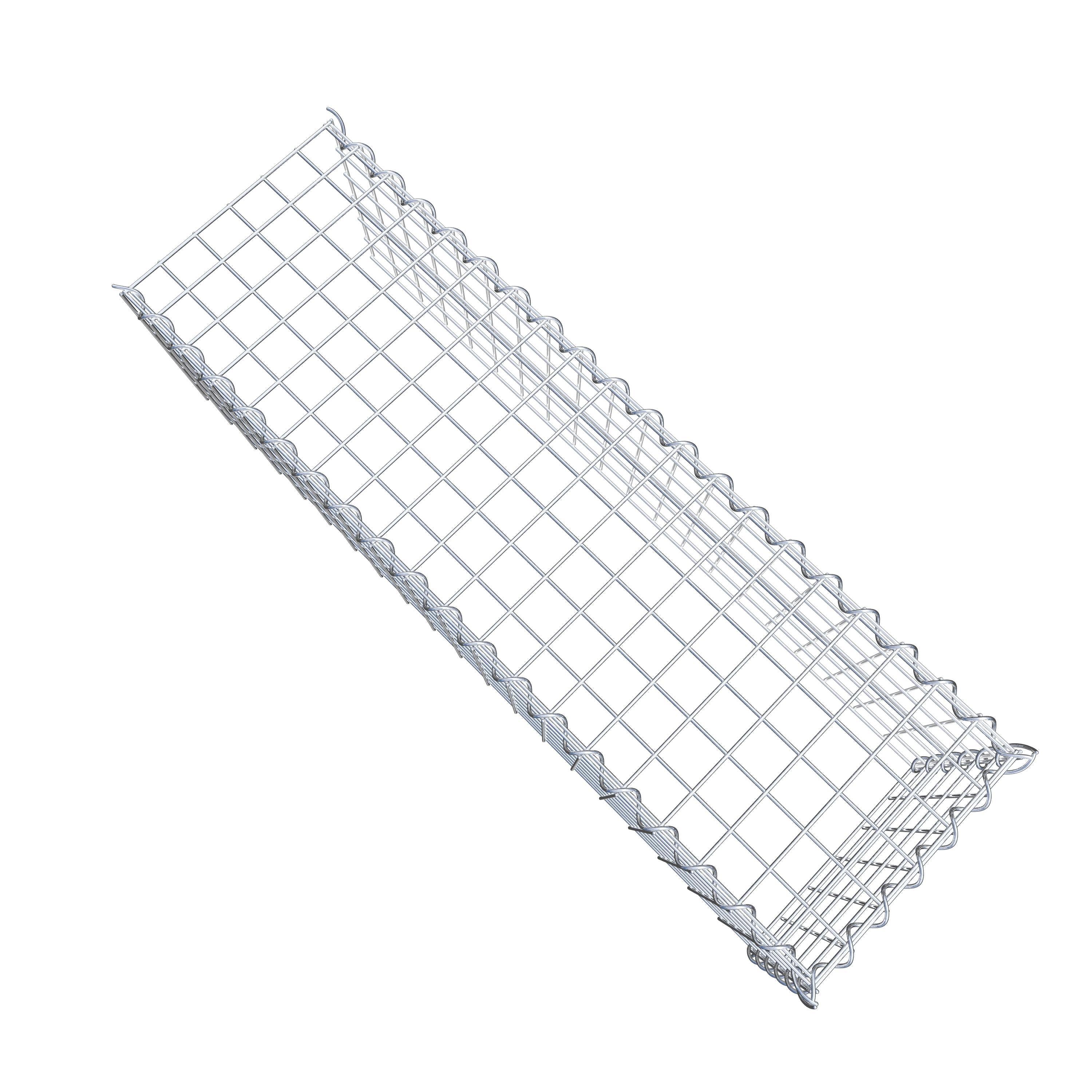 Udvokset gabion type 4 100 cm x 30 cm x 30 cm (L x H x D), maskestørrelse 5 cm x 5 cm, spiral