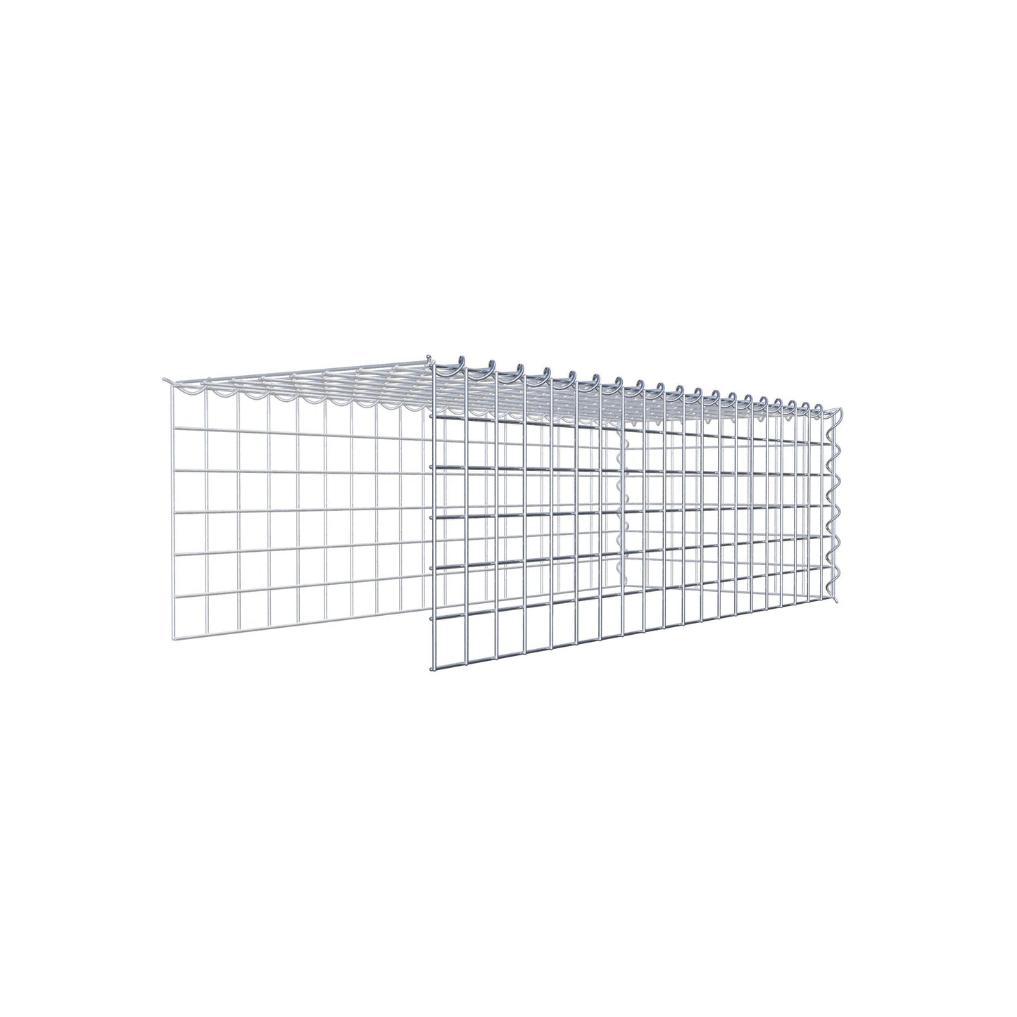 Gabião tipo 4 100 cm x 30 cm x 40 cm (C x A x P), malhagem 5 cm x 5 cm, espiral