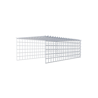 Gabion rapporté type 4 100 cm x 30 cm x 50 cm (L x H x P), mailles 5 cm x 5 cm, spirale