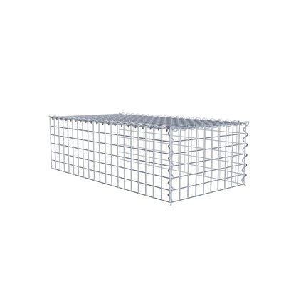 Gabion rapporté type 4 100 cm x 30 cm x 50 cm (L x H x P), mailles 5 cm x 5 cm, spirale