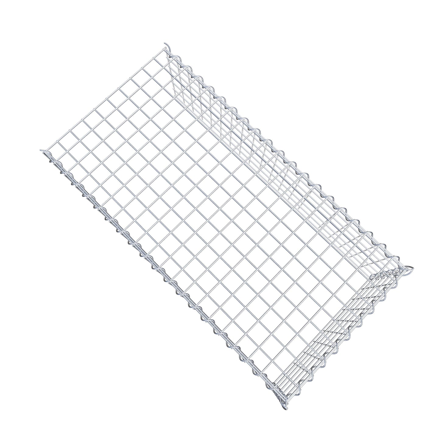 Gabion rapporté type 4 100 cm x 30 cm x 50 cm (L x H x P), mailles 5 cm x 5 cm, spirale
