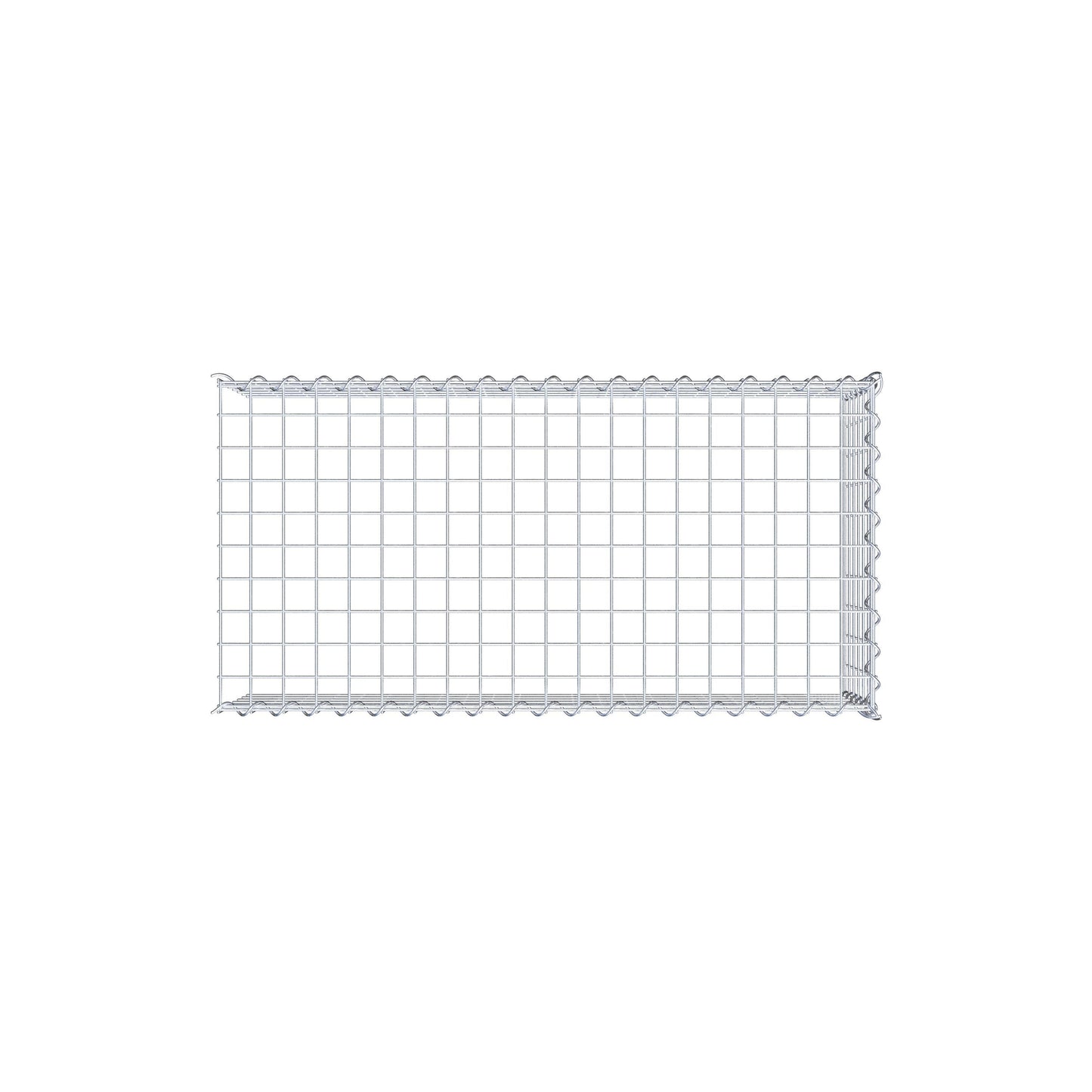 Gabion rapporté type 4 100 cm x 30 cm x 50 cm (L x H x P), mailles 5 cm x 5 cm, spirale