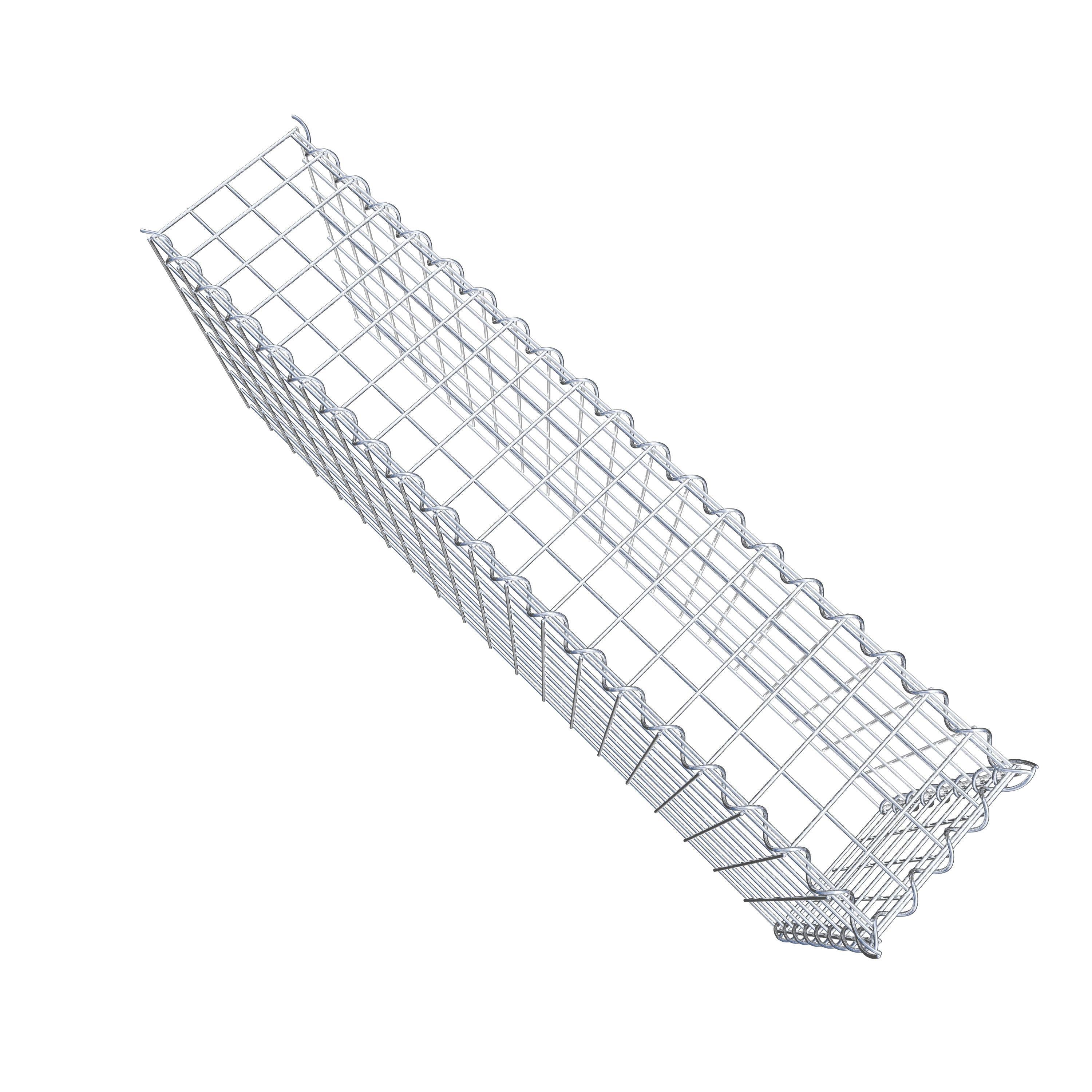 Opvokset gabion type 4 100 cm x 40 cm x 20 cm (L x H x D), maskestørrelse 5 cm x 5 cm, spiral