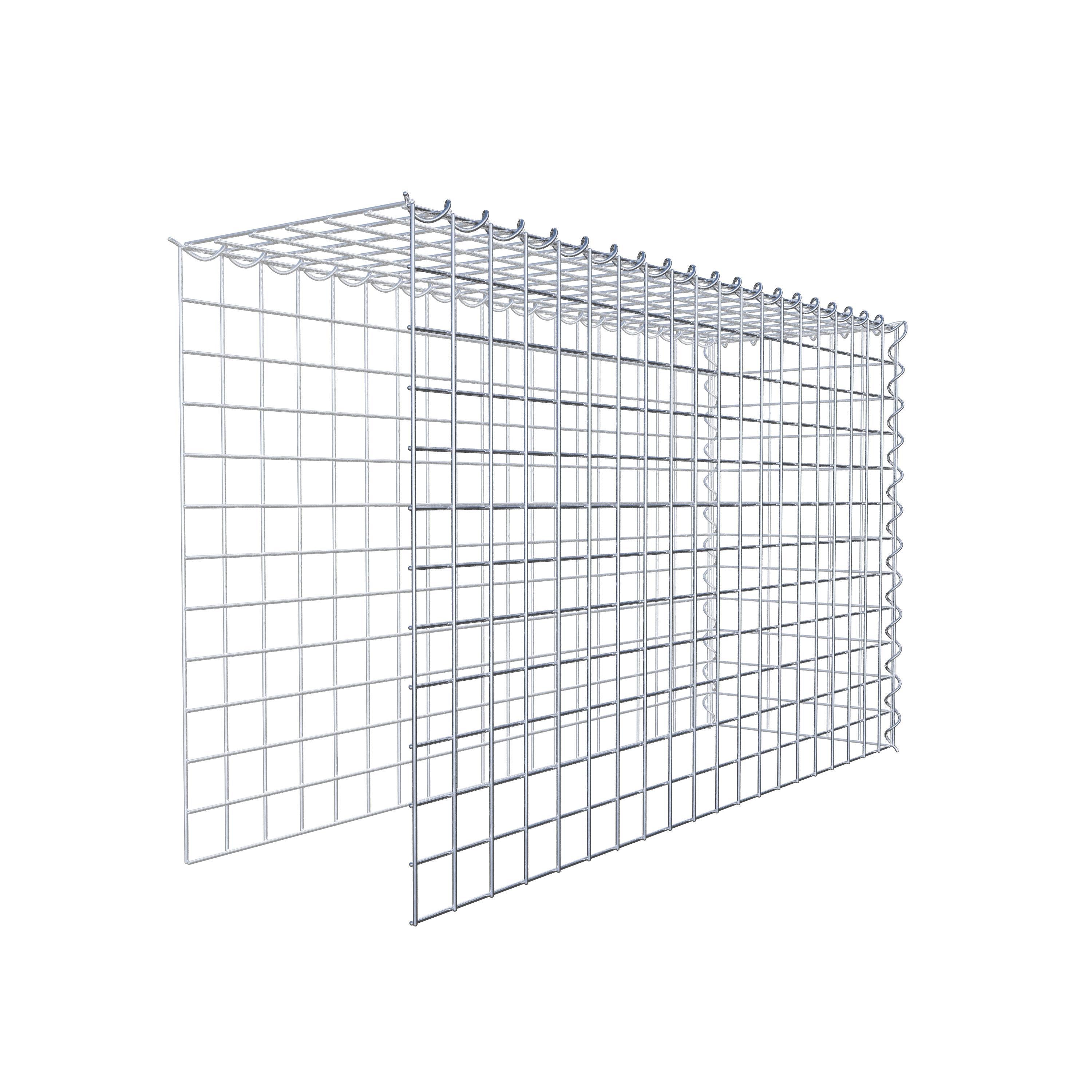 Grown-on gabion type 4 100 cm x 60 cm x 30 cm (L x H x D), mesh size 5 cm x 5 cm, spiral