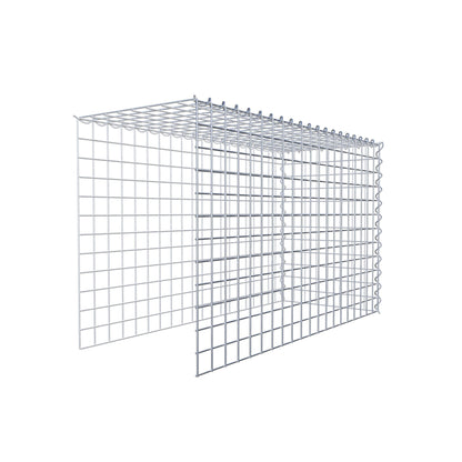 Opvokset gabion type 4 100 cm x 60 cm x 40 cm (L x H x D), maskestørrelse 5 cm x 5 cm, spiral