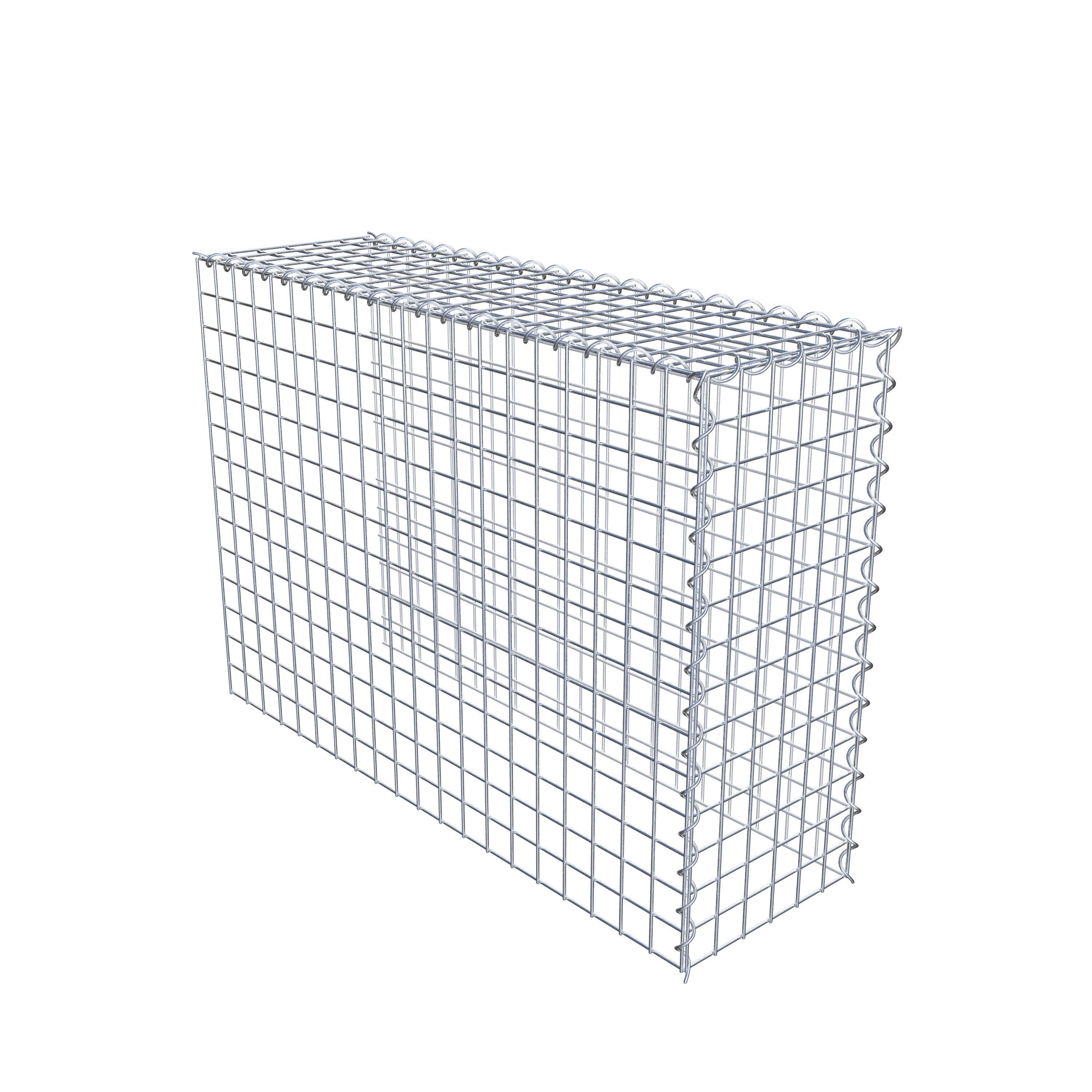 Opvokset gabion type 4 100 cm x 70 cm x 30 cm (L x H x D), maskestørrelse 5 cm x 5 cm, spiral