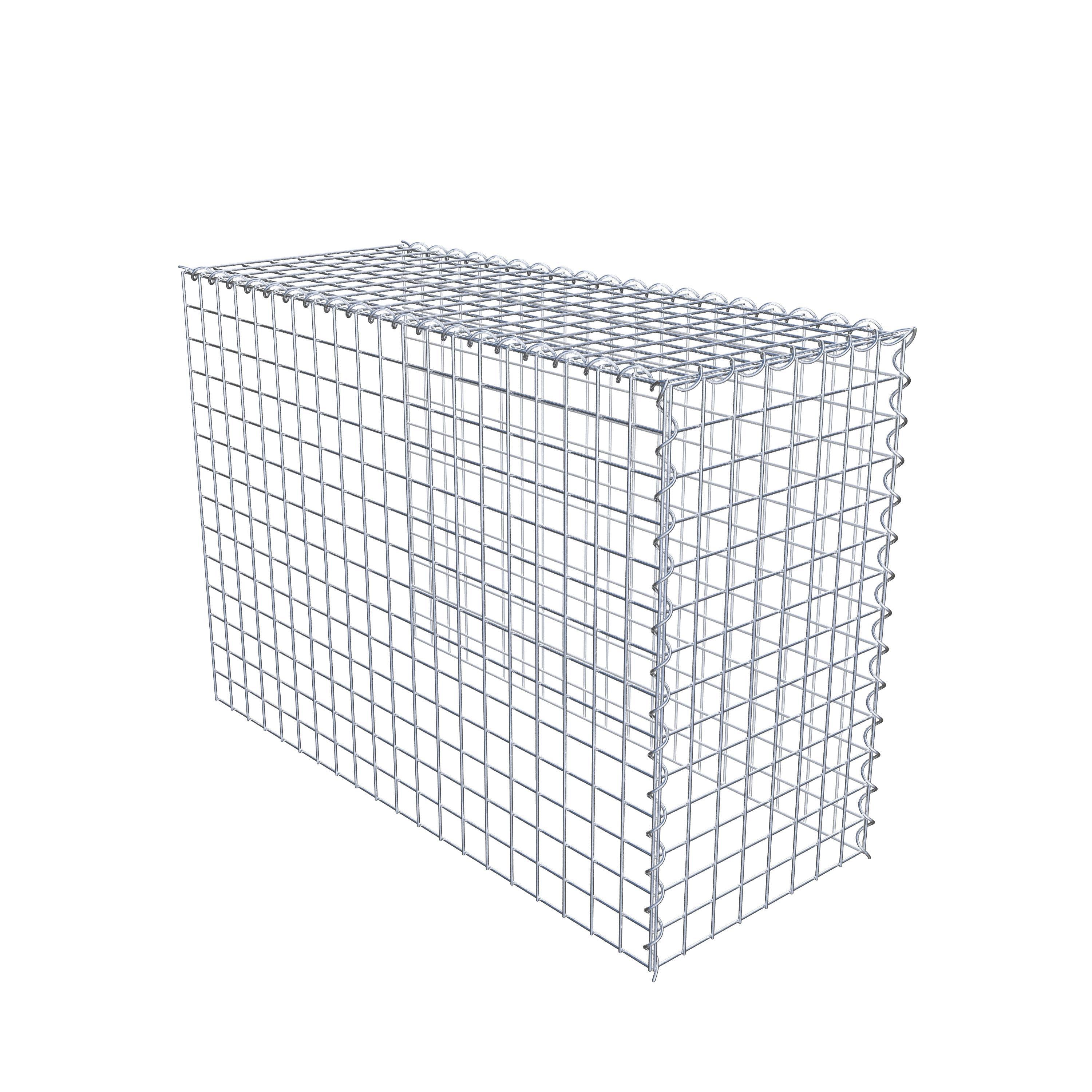 Opvokset gabion type 4 100 cm x 70 cm x 40 cm (L x H x D), maskestørrelse 5 cm x 5 cm, spiral