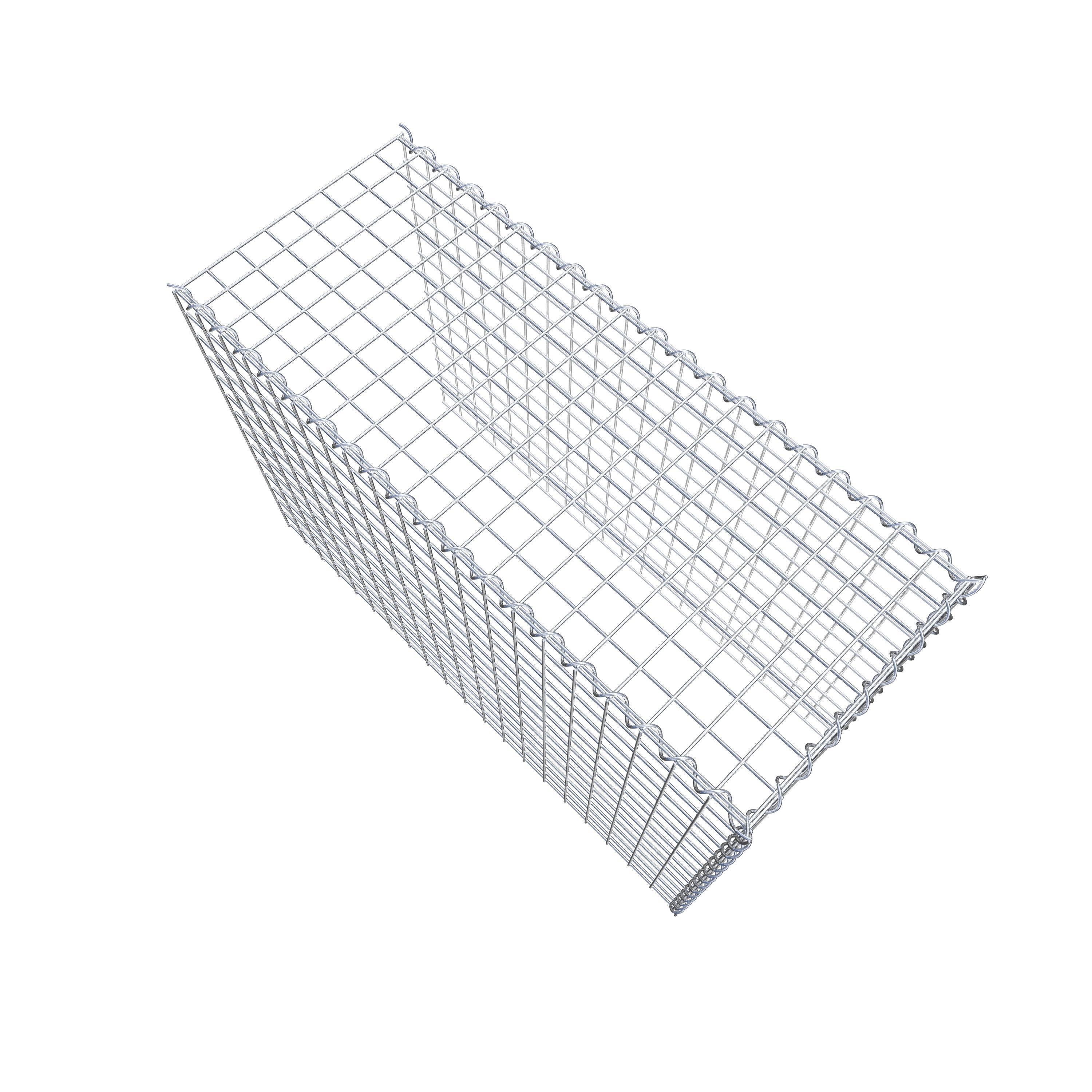 Opvokset gabion type 4 100 cm x 70 cm x 40 cm (L x H x D), maskestørrelse 5 cm x 5 cm, spiral