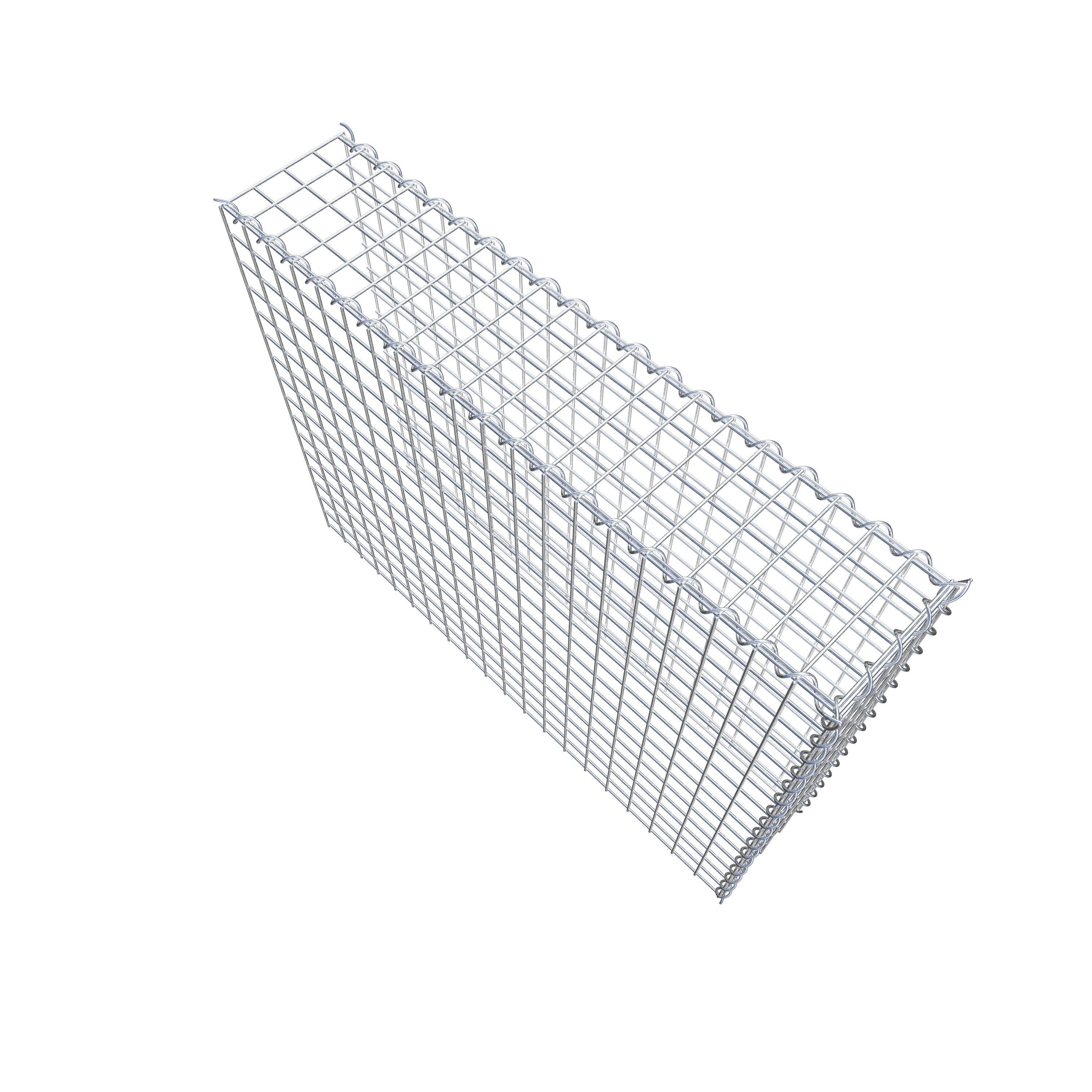 Opvokset gabion type 4 100 cm x 80 cm x 20 cm (L x H x D), maskestørrelse 5 cm x 5 cm, spiral