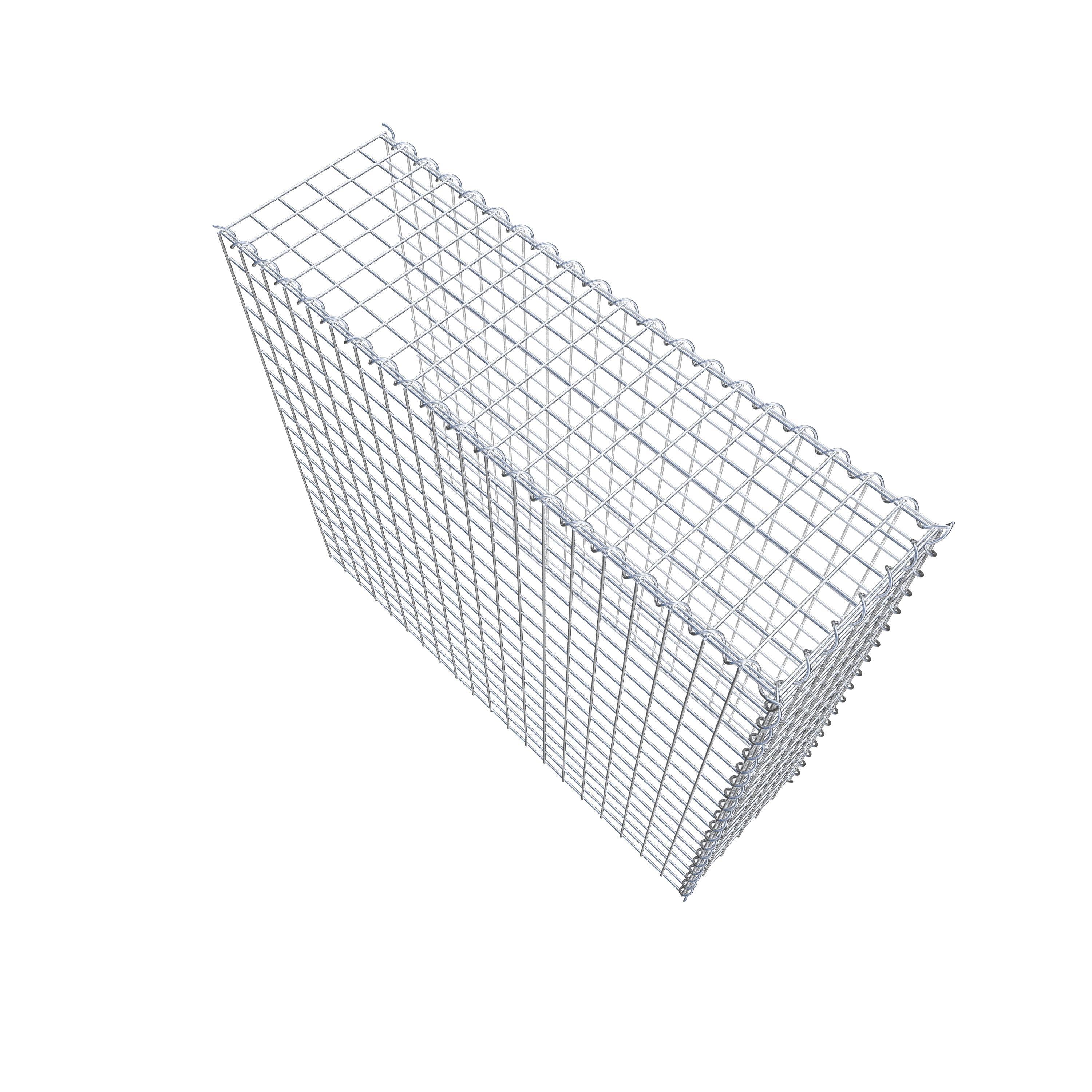 Opvokset gabion type 4 100 cm x 90 cm x 30 cm (L x H x D), maskestørrelse 5 cm x 5 cm, spiral