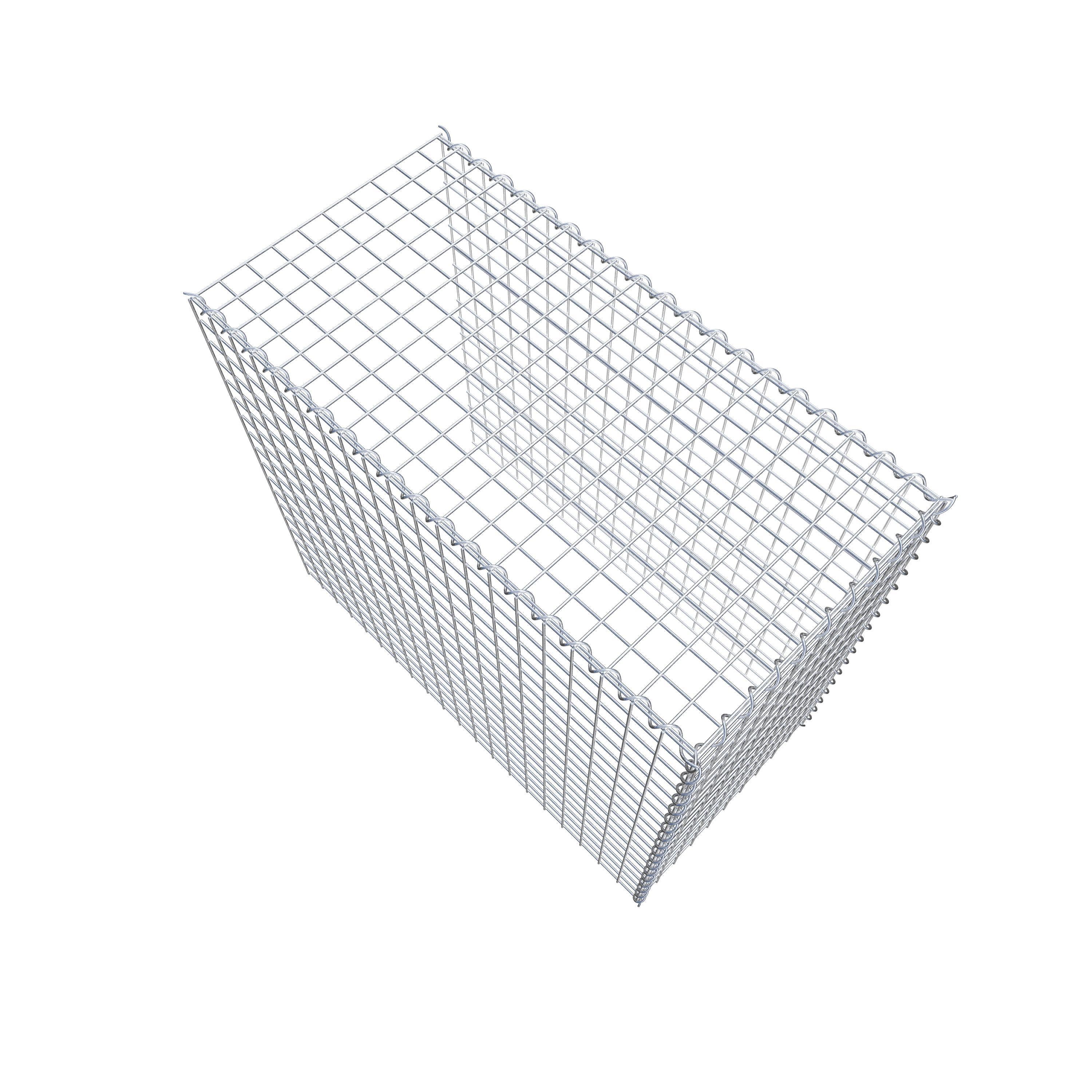 Opvokset gabion type 4 100 cm x 90 cm x 50 cm (L x H x D), maskestørrelse 5 cm x 5 cm, spiral