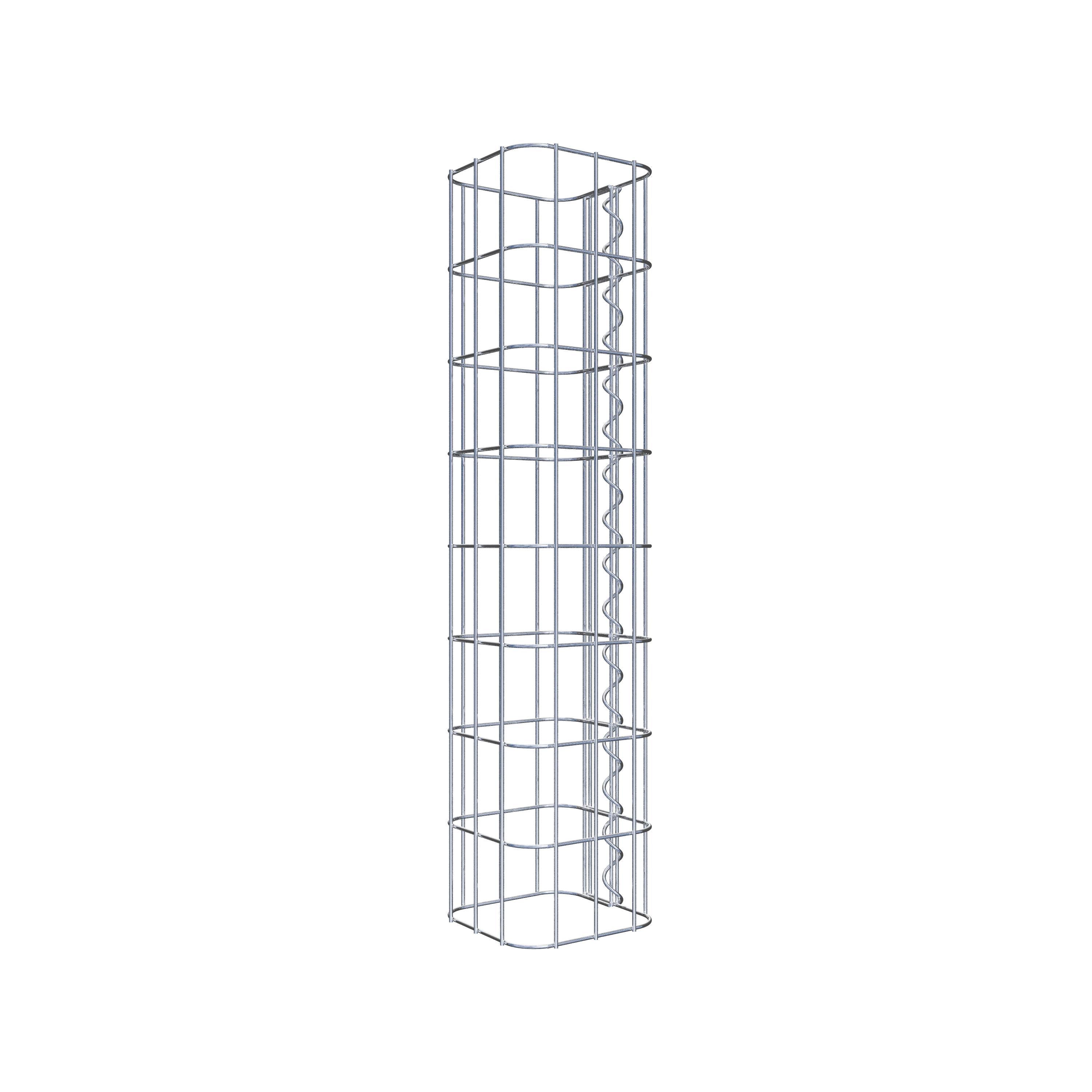 Gabionensäule eckig 17  cm x 17  cm, 80 cm Höhe, MW 5 cm x 10 cm