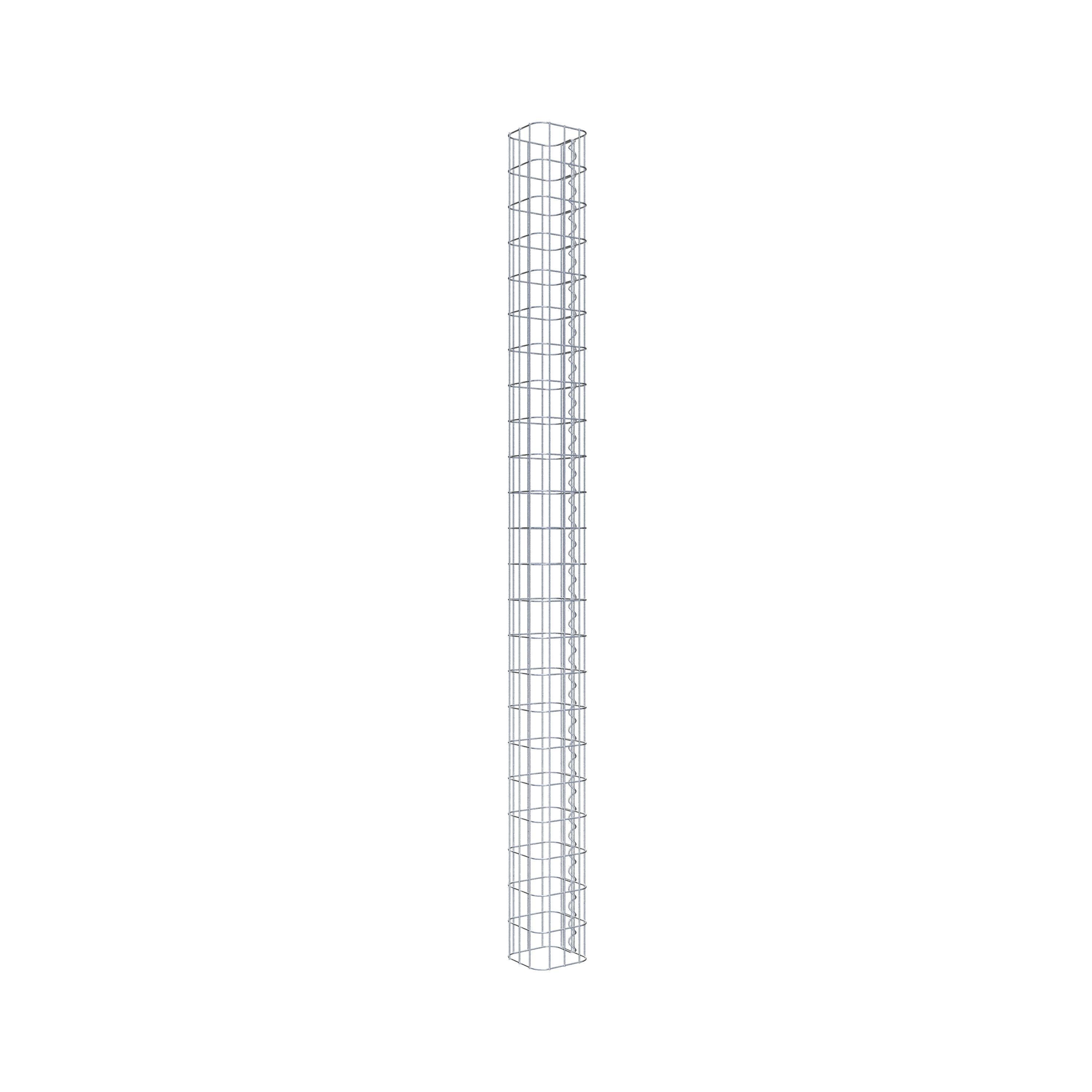 Gabion column square 17 cm x 17 cm, 230 cm high, MW 5 cm x 10 cm