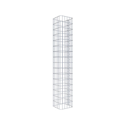 Colonne de gabion carrée 27 cm x 27 cm, 160 cm de hauteur, MW 5 cm x 10 cm