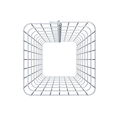 Coluna de gabião quadrada 37 cm x 37 cm, altura 80 cm, PM 5 cm x 10 cm