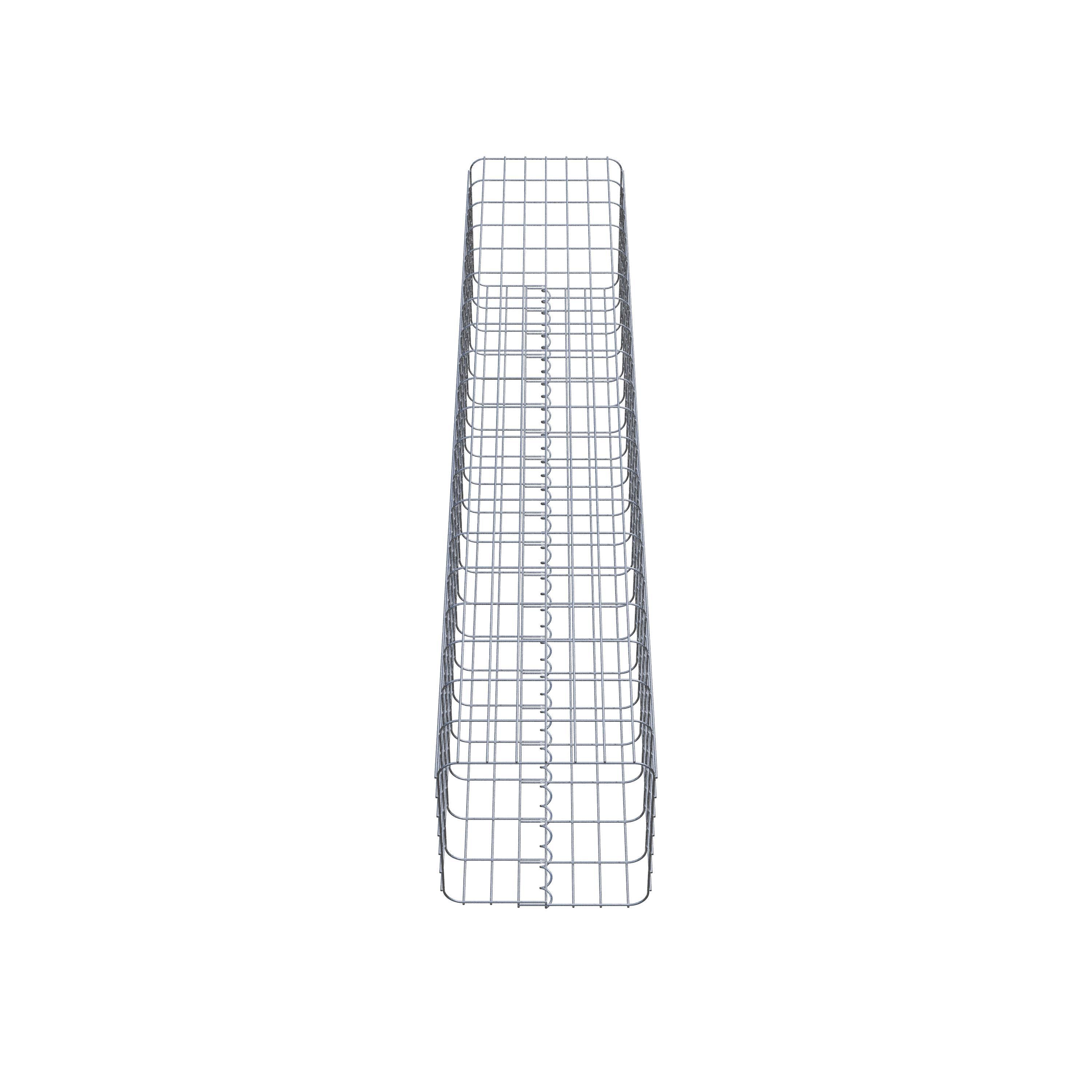 Gabionensäule eckig 37  cm x 37  cm, 200 cm Höhe, MW 5 cm x 10 cm