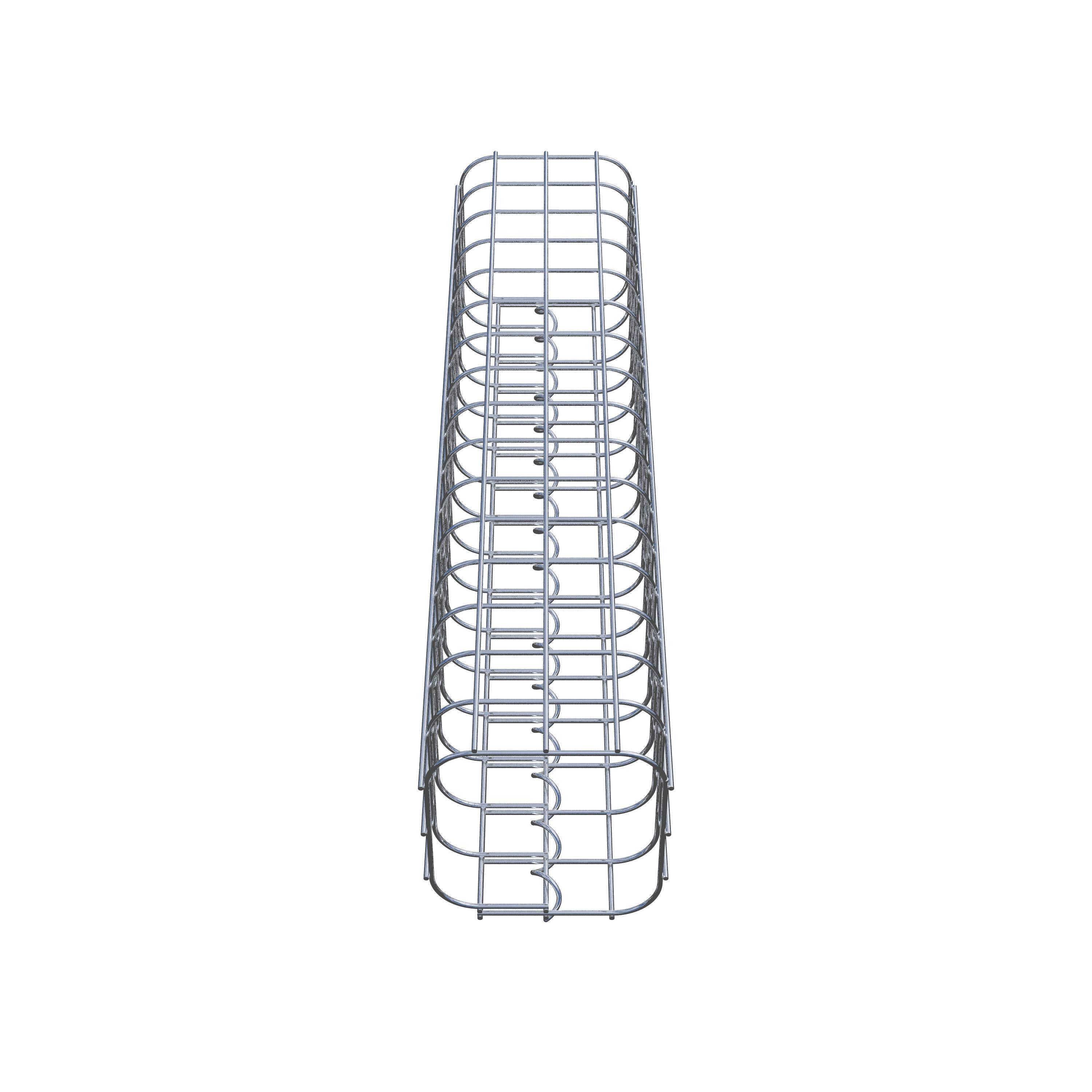 Gabionensäule eckig 17 cm x 17 cm, 80 cm Höhe, MW 5 cm x 5 cm