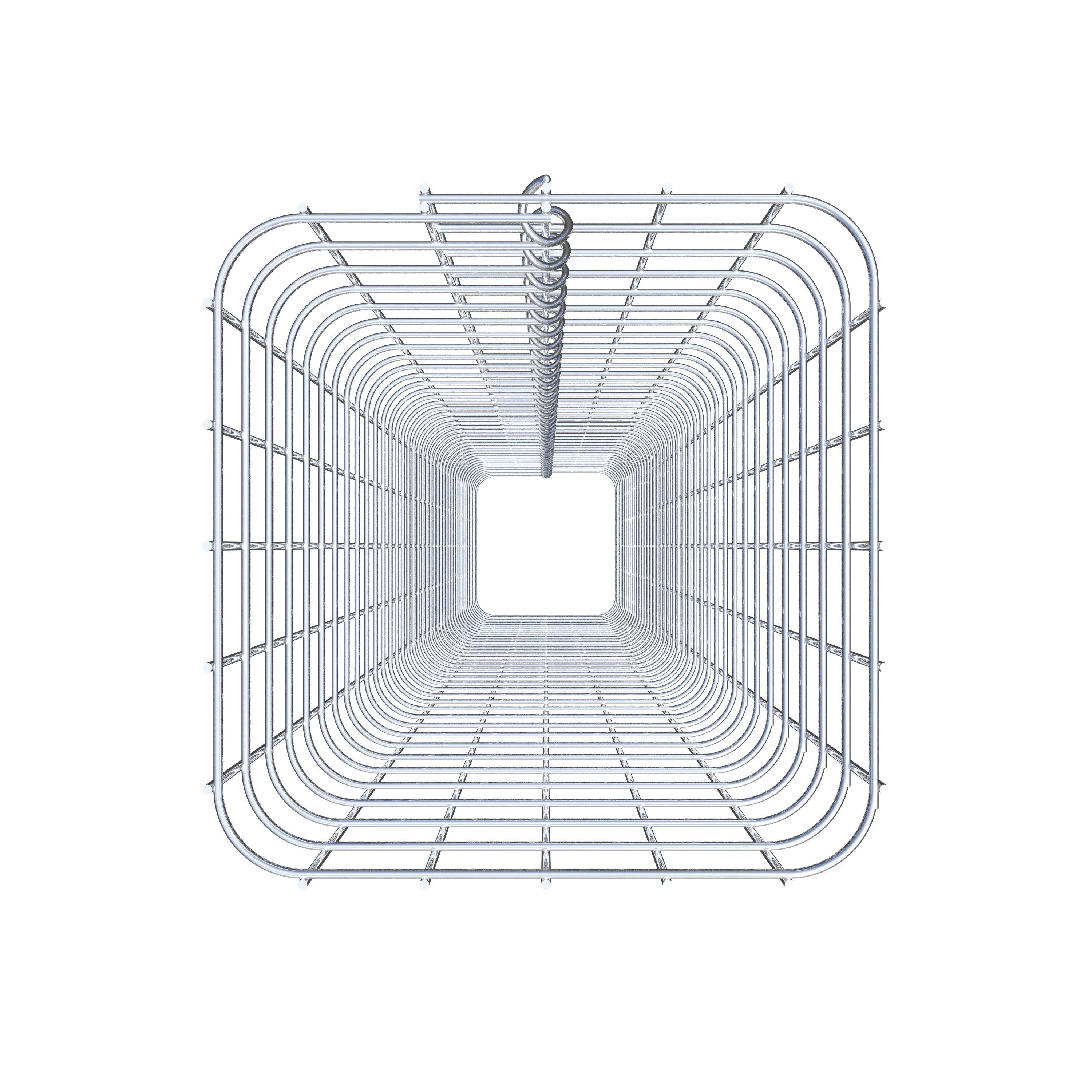 Gabionensäule eckig 27  cm x 27  cm, 200 cm Höhe, MW 5 cm x 5 cm