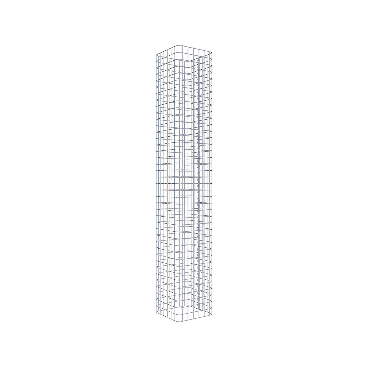 Colonne de gabion carrée 32 cm x 32 cm, 200 cm de hauteur, MW 5 cm x 5 cm