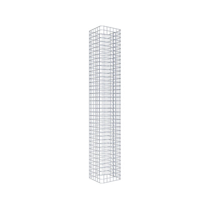 Colonne de gabion carrée 32 cm x 32 cm, 200 cm de hauteur, MW 5 cm x 5 cm