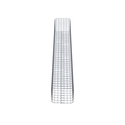 Colonne de gabion carrée 32 cm x 32 cm, 200 cm de hauteur, MW 5 cm x 5 cm