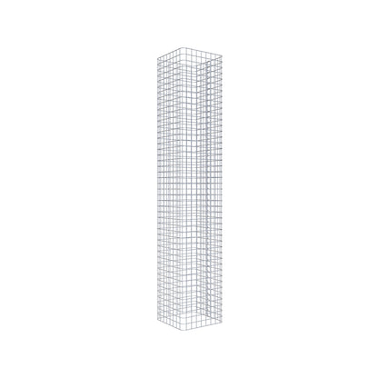 Colonne de gabion carrée 42 cm x 42 cm, 230 cm de hauteur, MW 5 cm x 5 cm