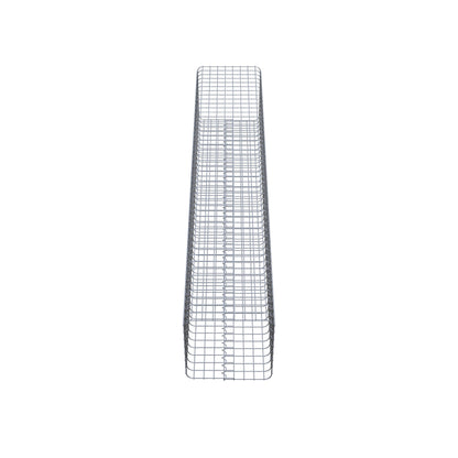 Colonne de gabion carrée 42 cm x 42 cm, 230 cm de hauteur, MW 5 cm x 5 cm