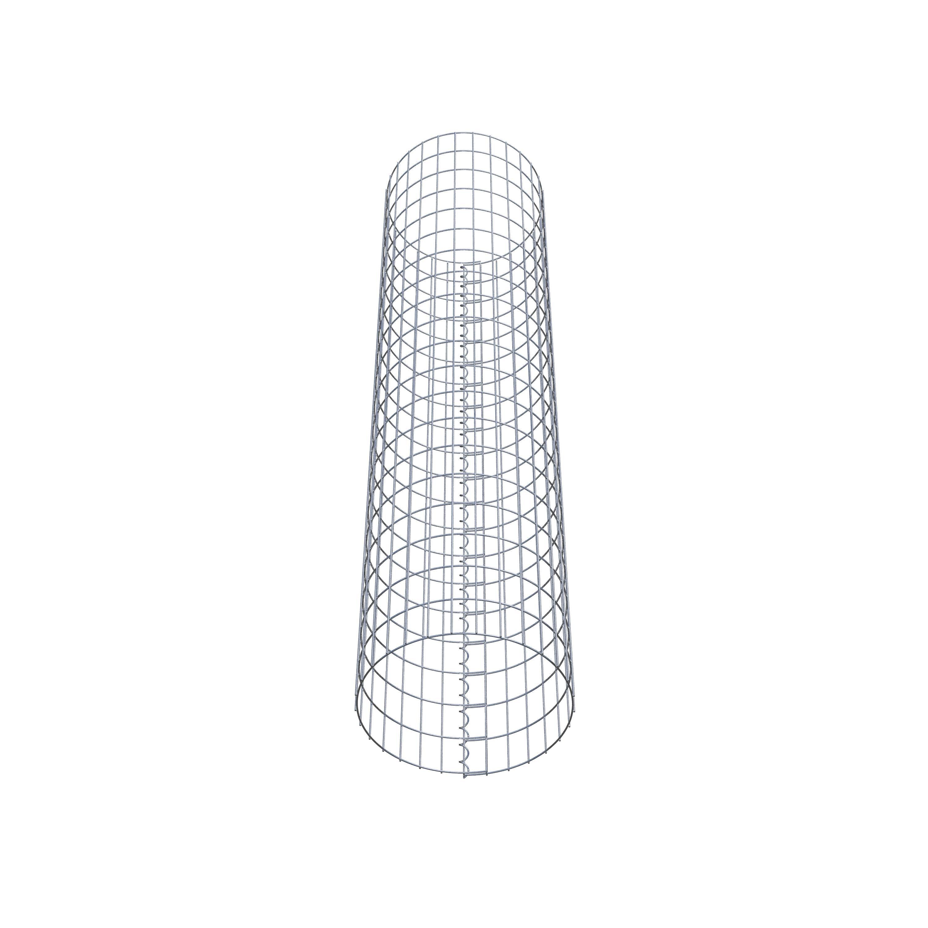 Coluna de gabião redonda 47 cm de diâmetro, 200 cm de altura, malhagem 5 cm x 10 cm