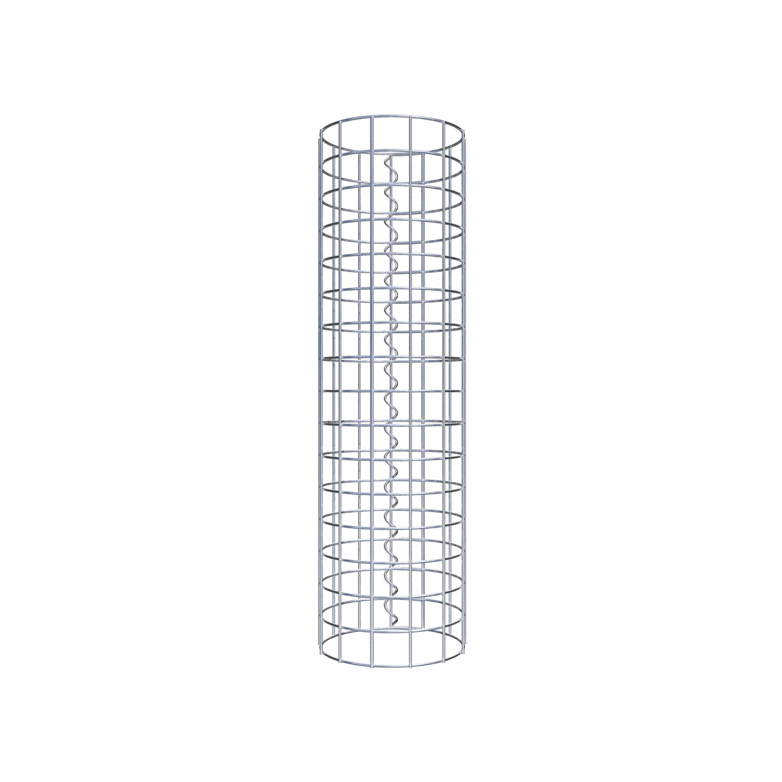 Coluna de gabião redonda 22 cm de diâmetro, 80 cm de altura, malhagem 5 cm x 5 cm