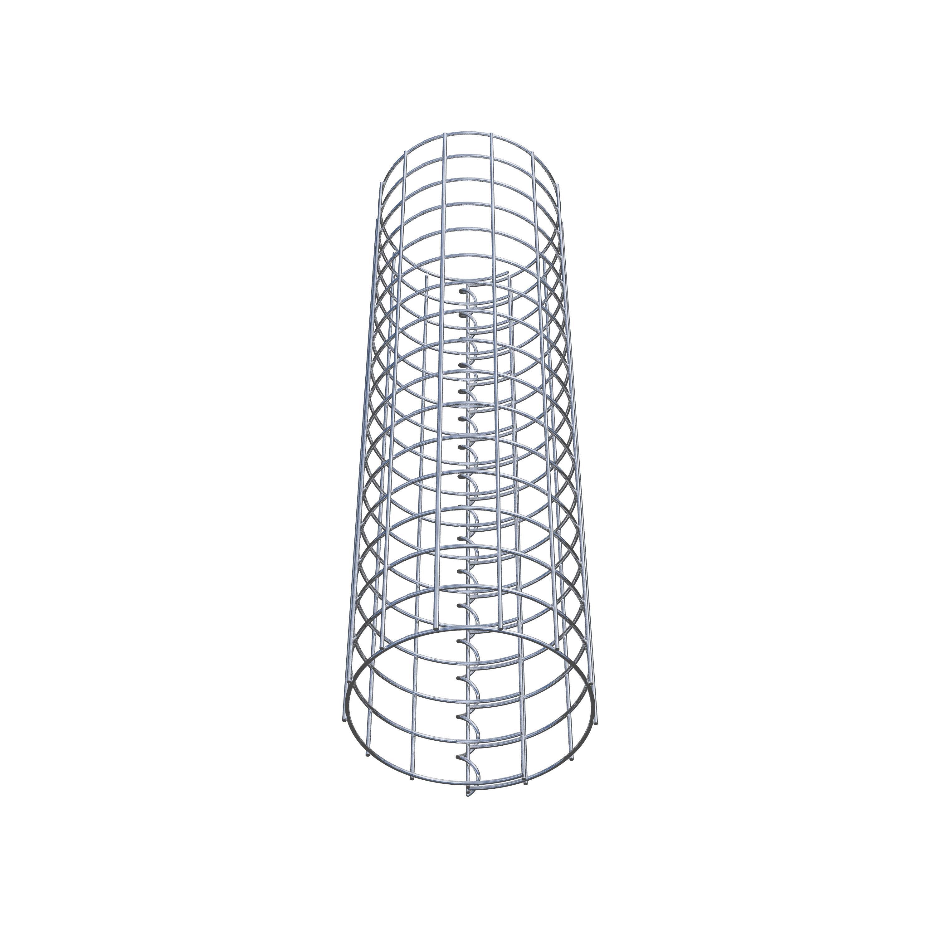 Coluna de gabião redonda 22 cm de diâmetro, 80 cm de altura, malhagem 5 cm x 5 cm