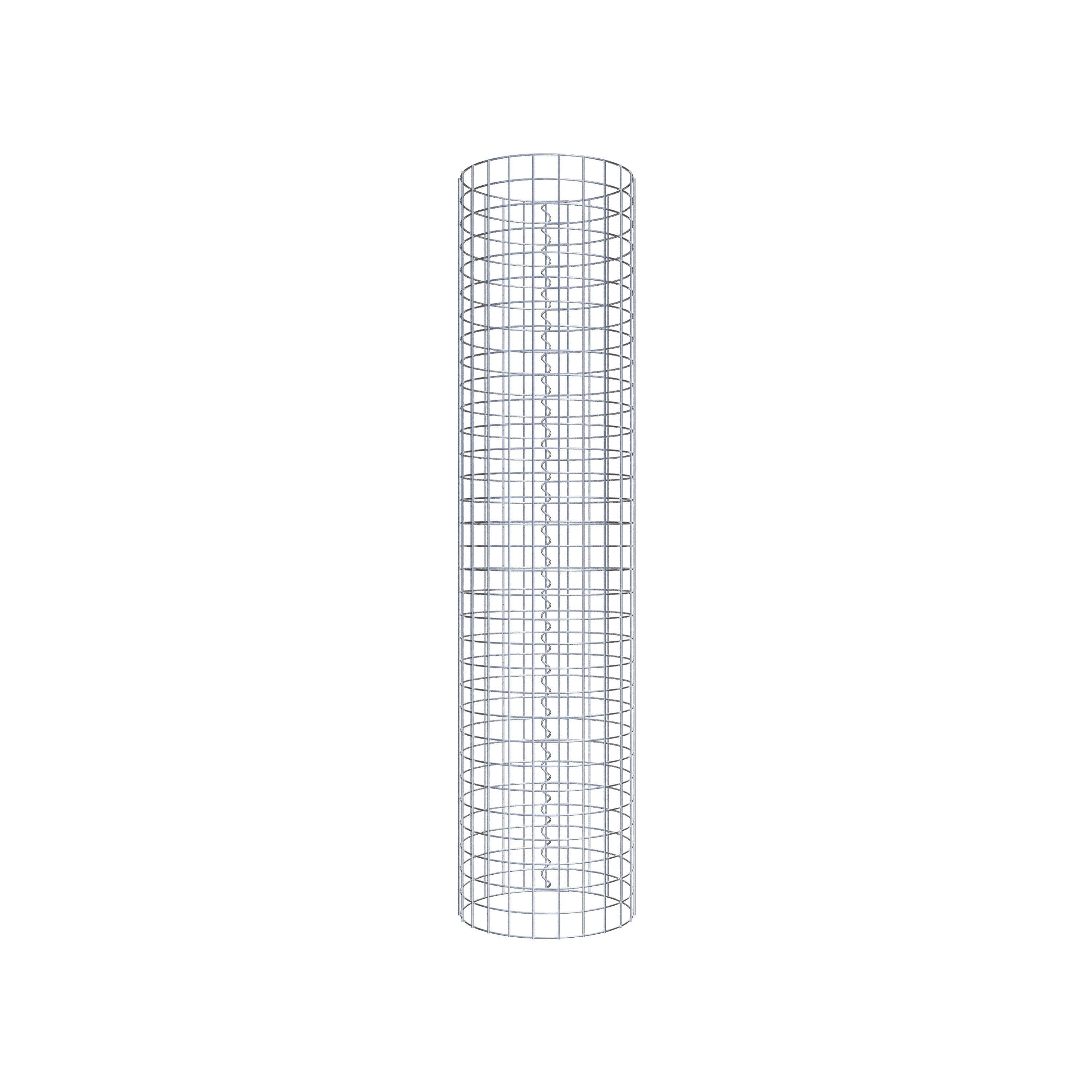 Gabion column around 37 cm diameter, 160 cm height, mesh size 5 cm x 5 cm