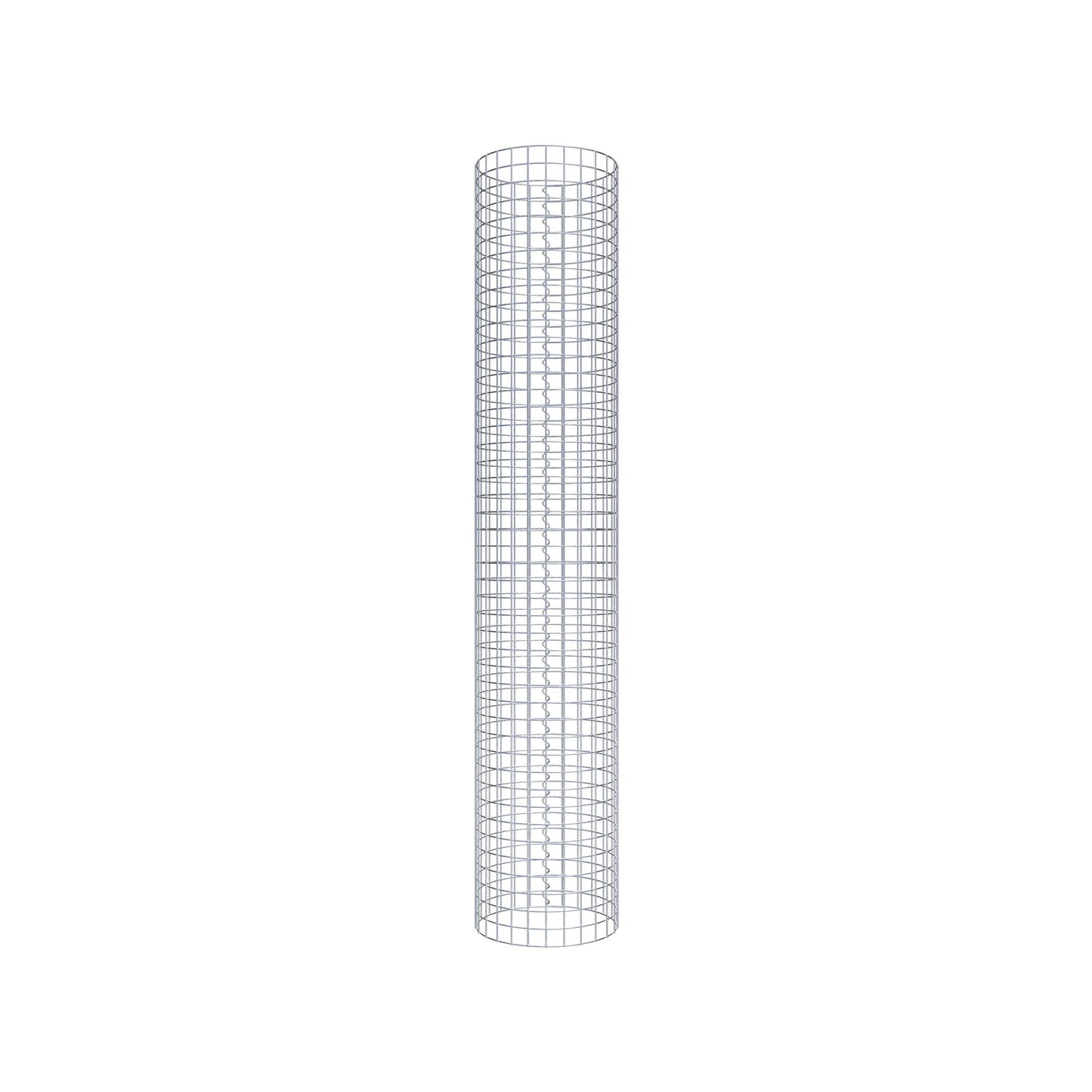 Gabion column around 42 cm diameter, 230 cm height, mesh size 5 cm x 5 cm