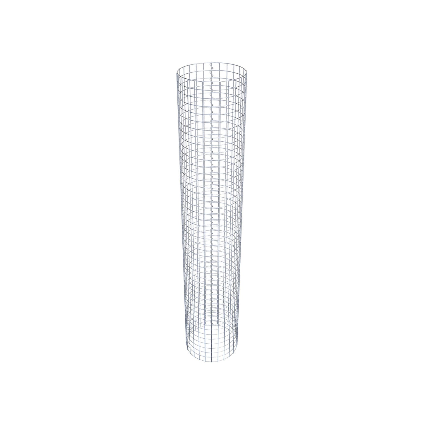 Gabion column around 42 cm diameter, 230 cm height, mesh size 5 cm x 5 cm