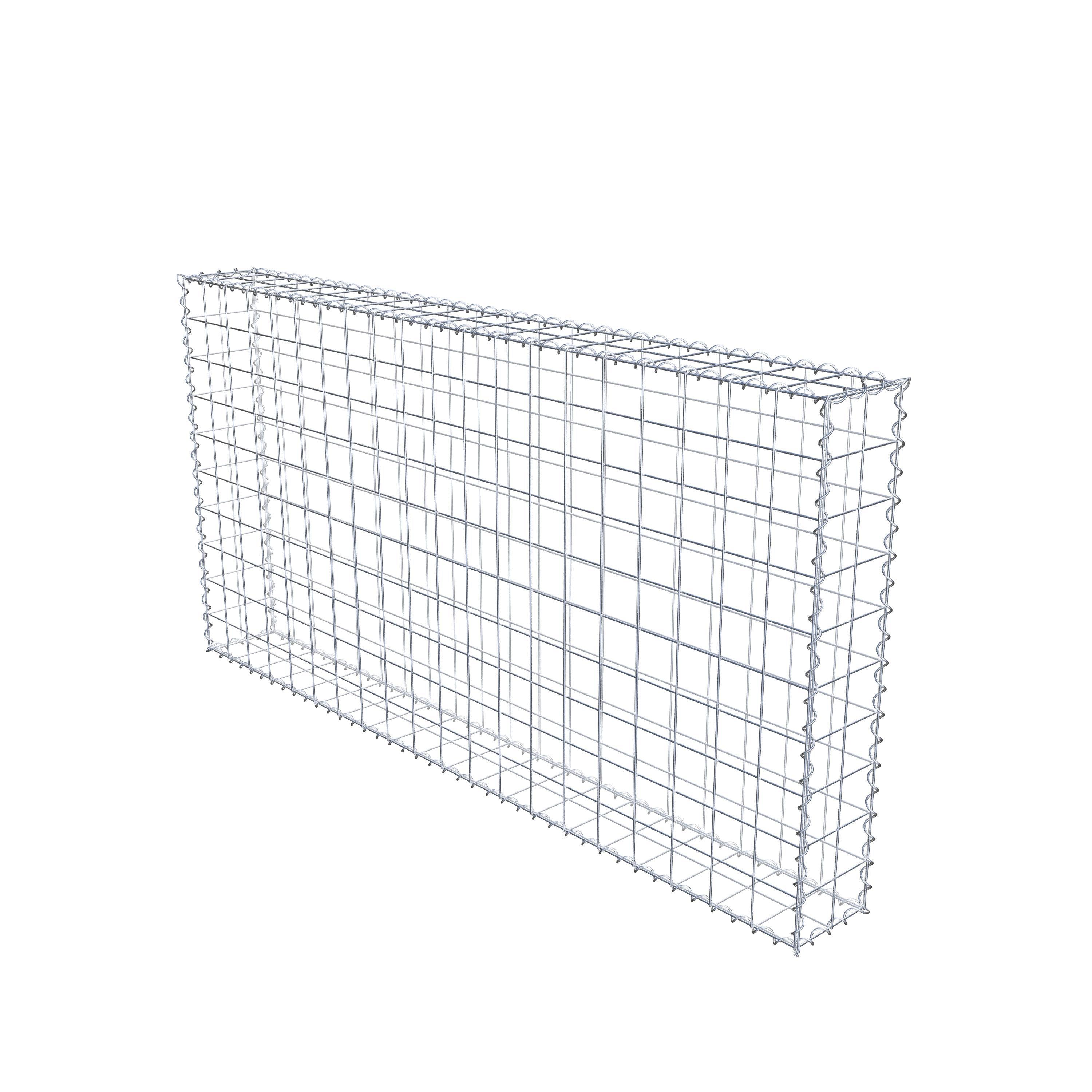 Gabion 200 cm x 100 cm x 20 cm (L x H x D), mesh size 10 cm x 10 cm, spiral