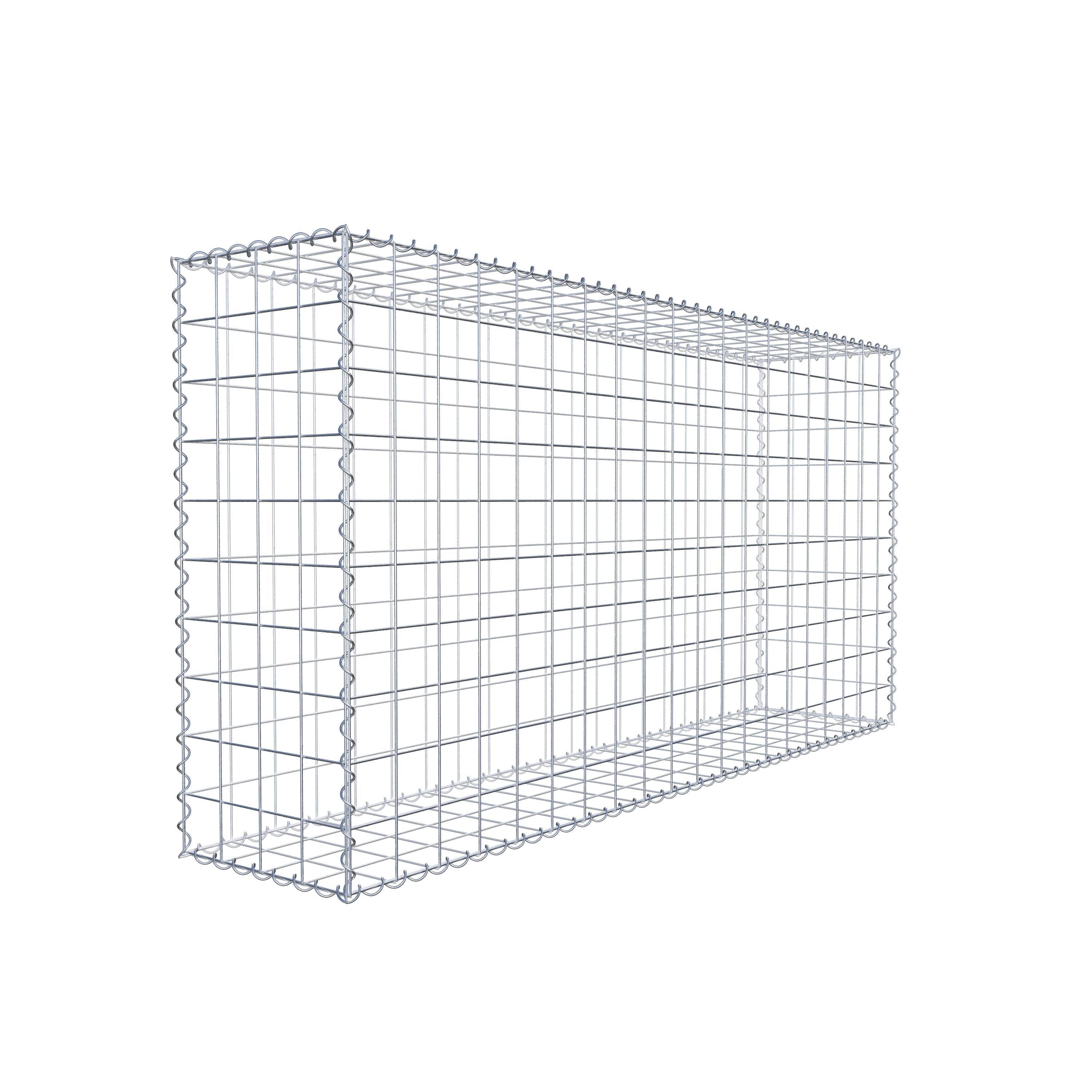 Gabion 200 cm x 100 cm x 40 cm (L x H x D), mesh size 10 cm x 10 cm, spiral