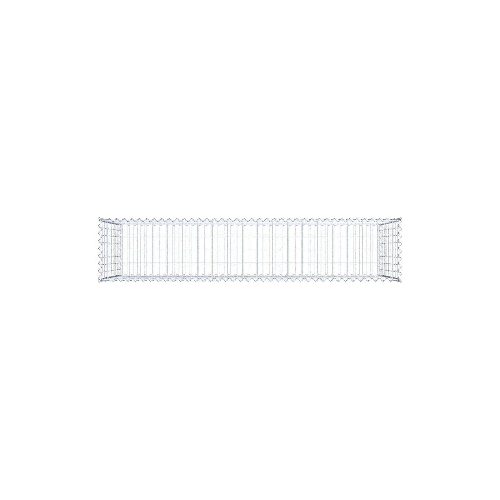 Gabion 200 cm x 100 cm x 40 cm (L x H x D), maskestørrelse 5 cm x 10 cm, spiral