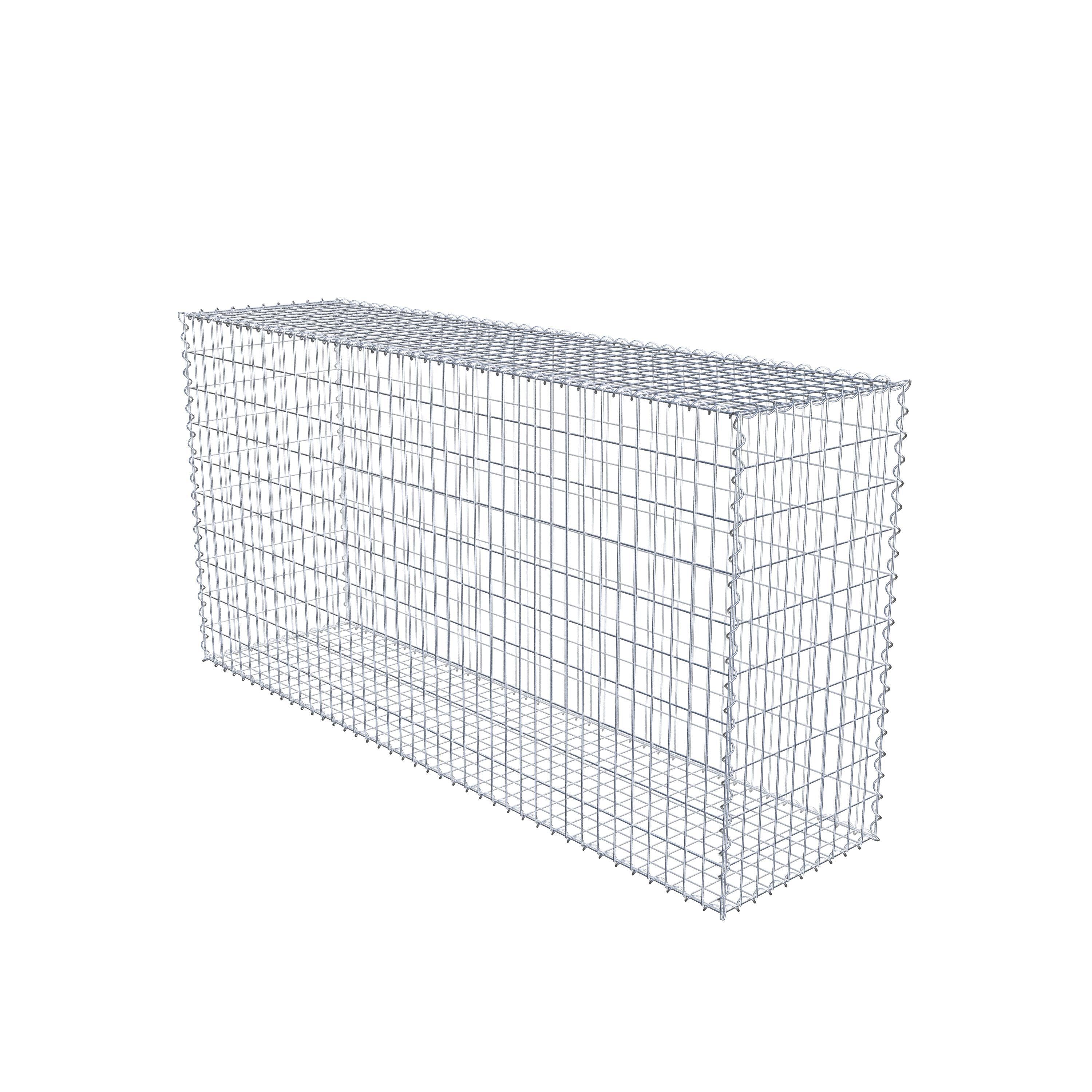 Schanskorf 200 cm x 100 cm x 50 cm (L x H x D), maaswijdte 5 cm x 10 cm, spiraalvormig