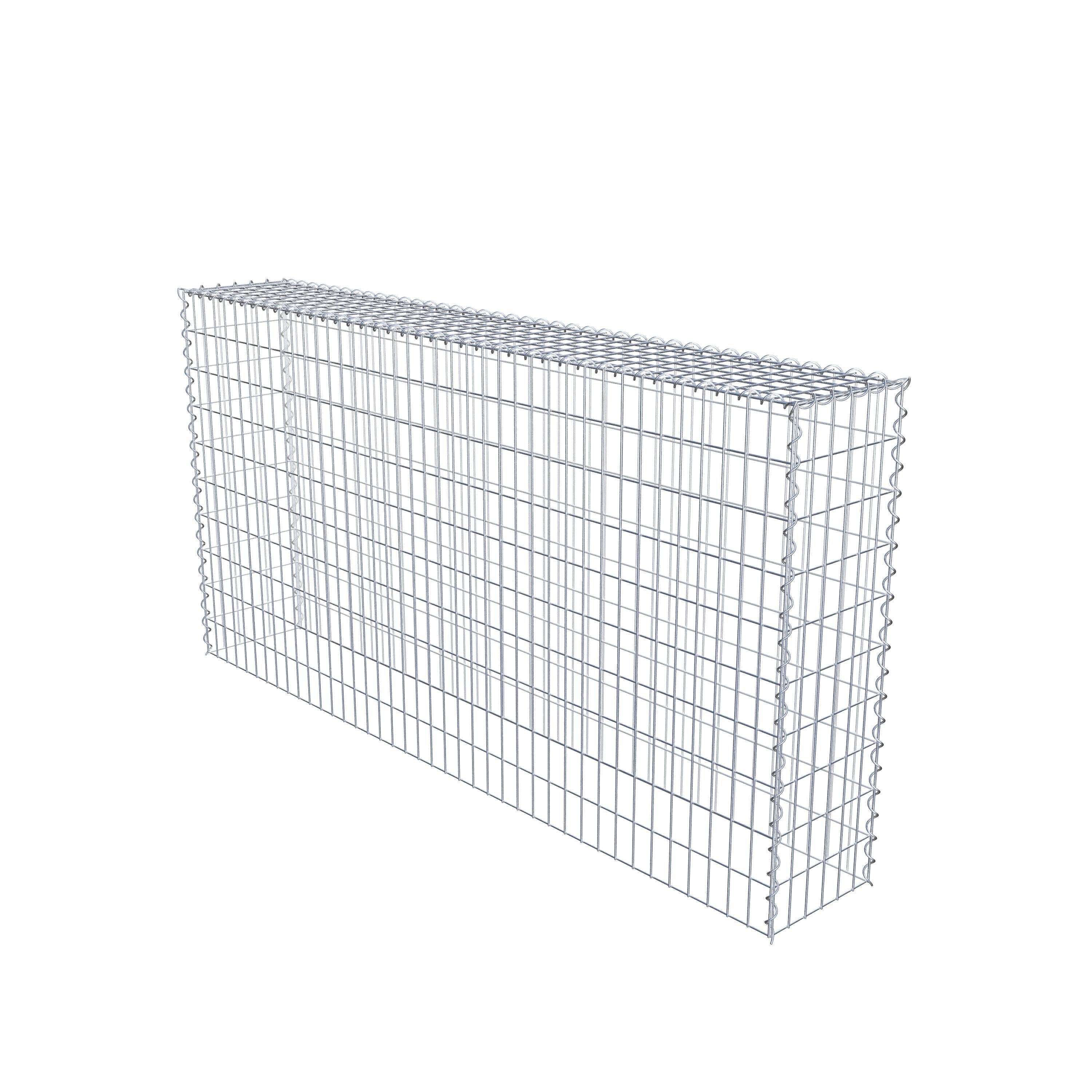 Gabion rapporté type 3 200 cm x 100 cm x 30 cm (L x H x P), mailles 5 cm x 10 cm, spirale