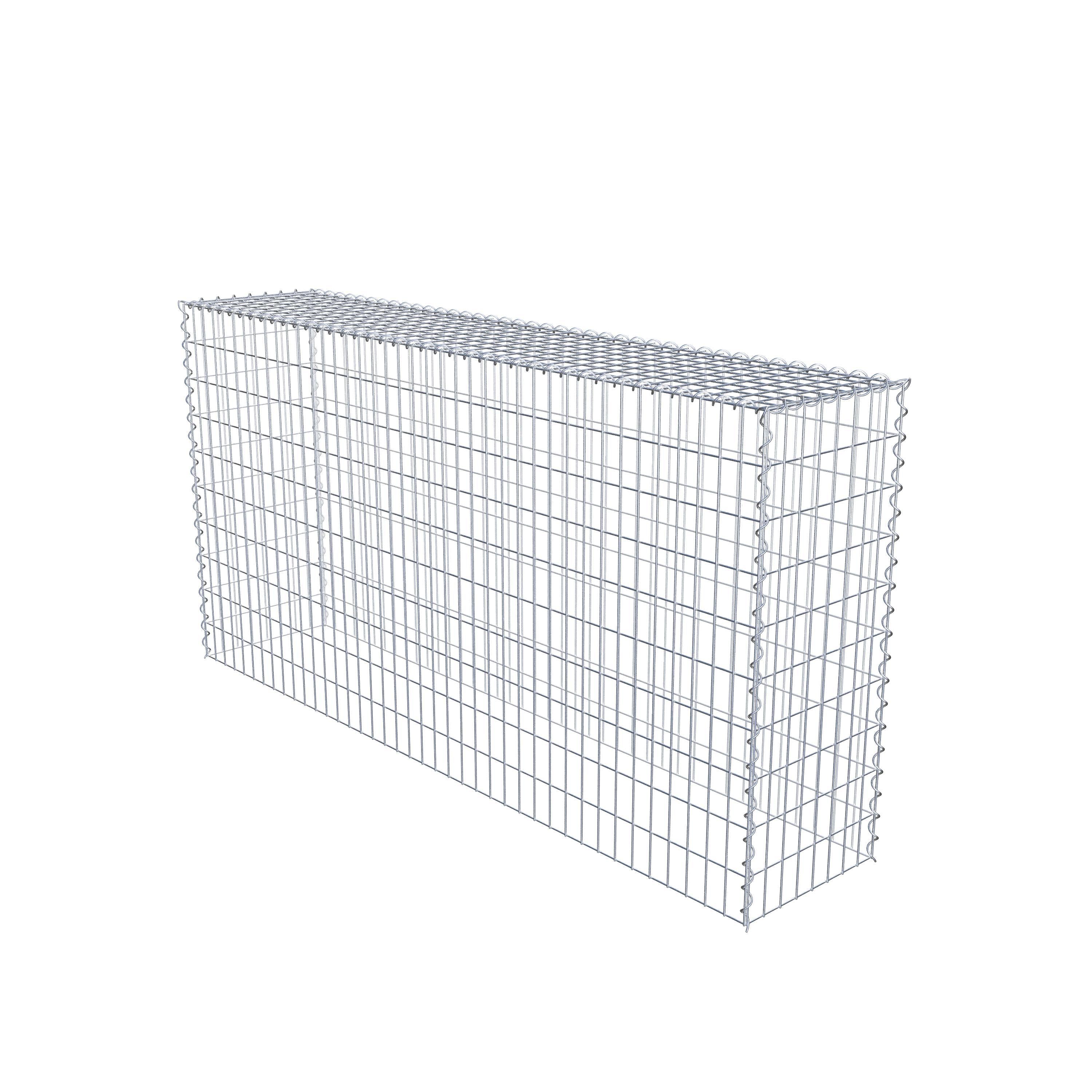 Opvokset gabion type 3 200 cm x 100 cm x 40 cm (L x H x D), maskestørrelse 5 cm x 10 cm, spiral