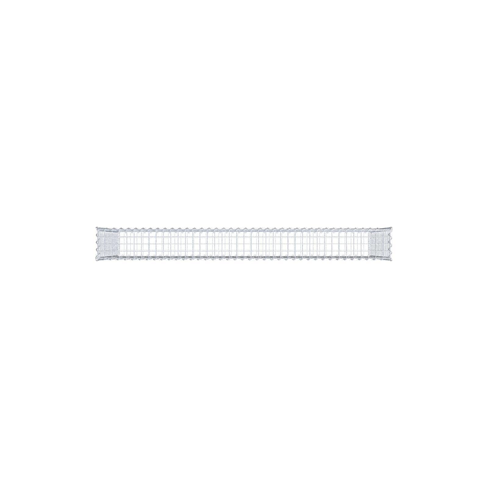 Gabion 200 cm x 100 cm x 20 cm (L x H x D), mesh size 5 cm x 5 cm, spiral