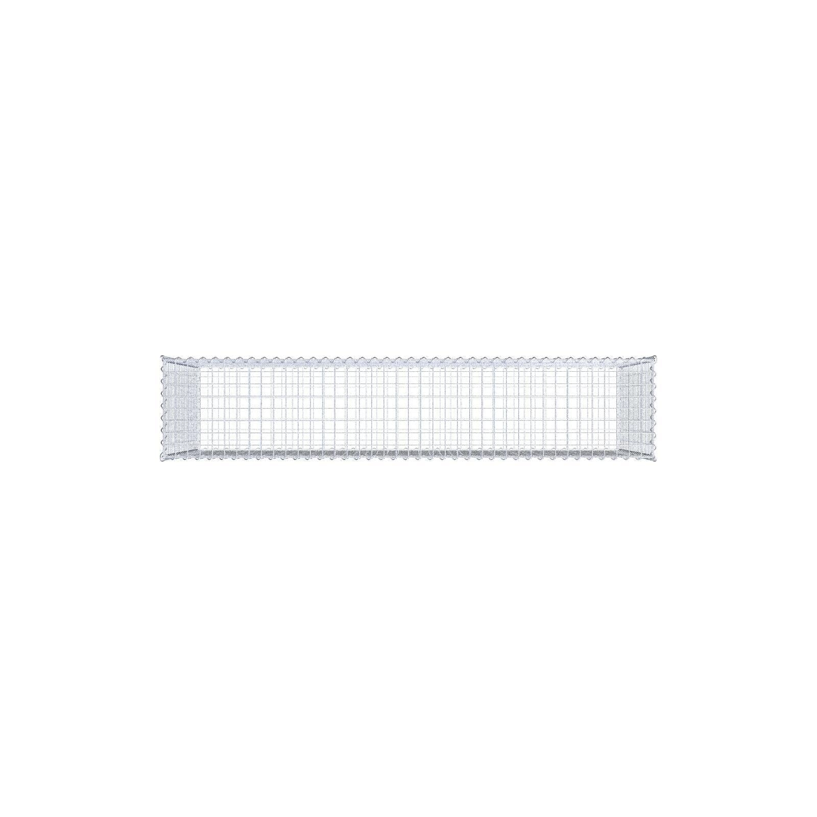 Gabion 200 cm x 100 cm x 40 cm (L x H x D), maskestørrelse 5 cm x 5 cm, spiral