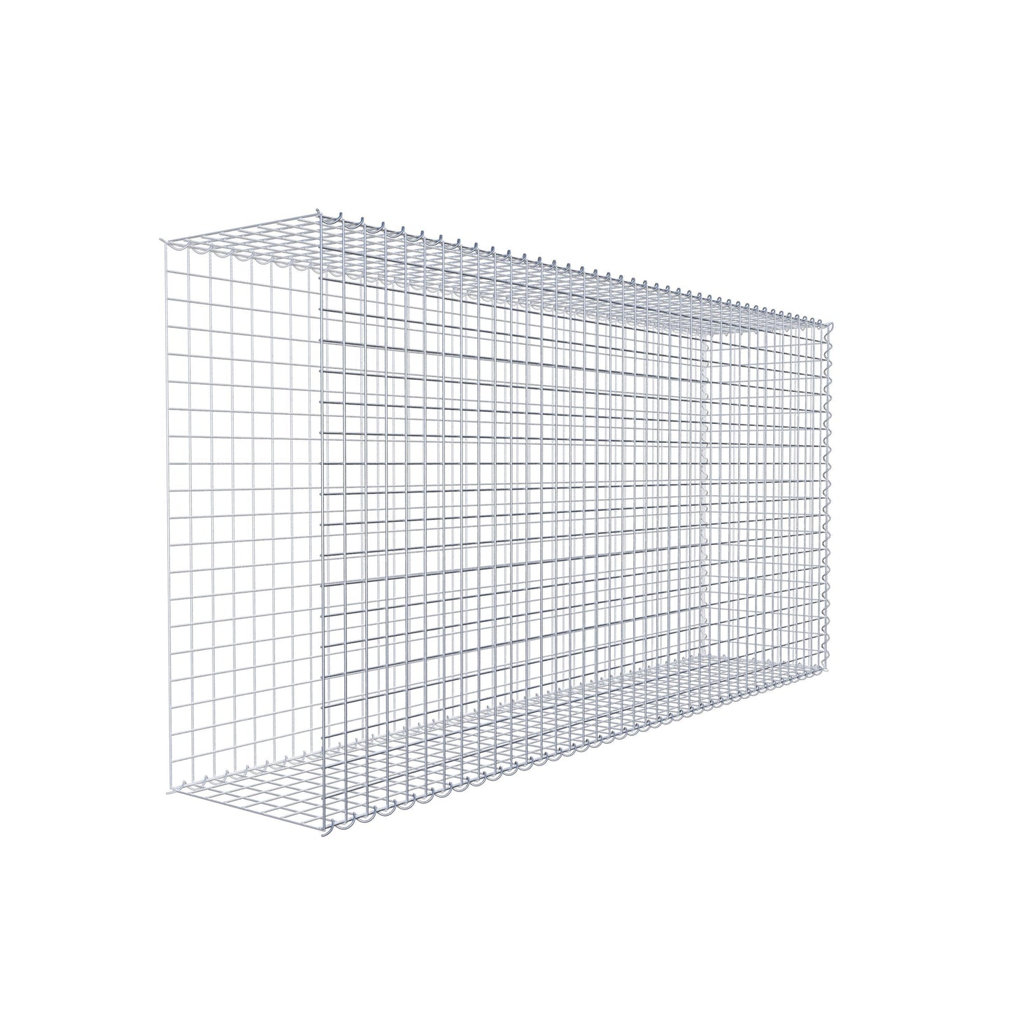 Opvokset gabion type 2 200 cm x 100 cm x 40 cm (L x H x D), maskestørrelse 5 cm x 5 cm, spiral