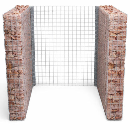 Gabionen Mülltonnenbox - 1 Tonne, 60-120 l, 115 cm Höhe