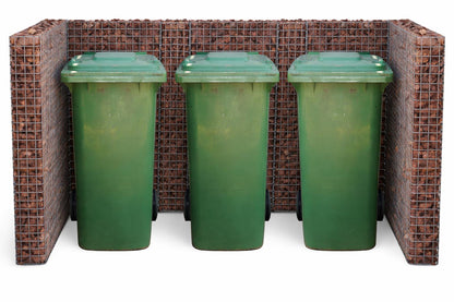 Gabionen Mülltonnenbox  3 Tonnen, 60120 l, 115 cm Höhe
