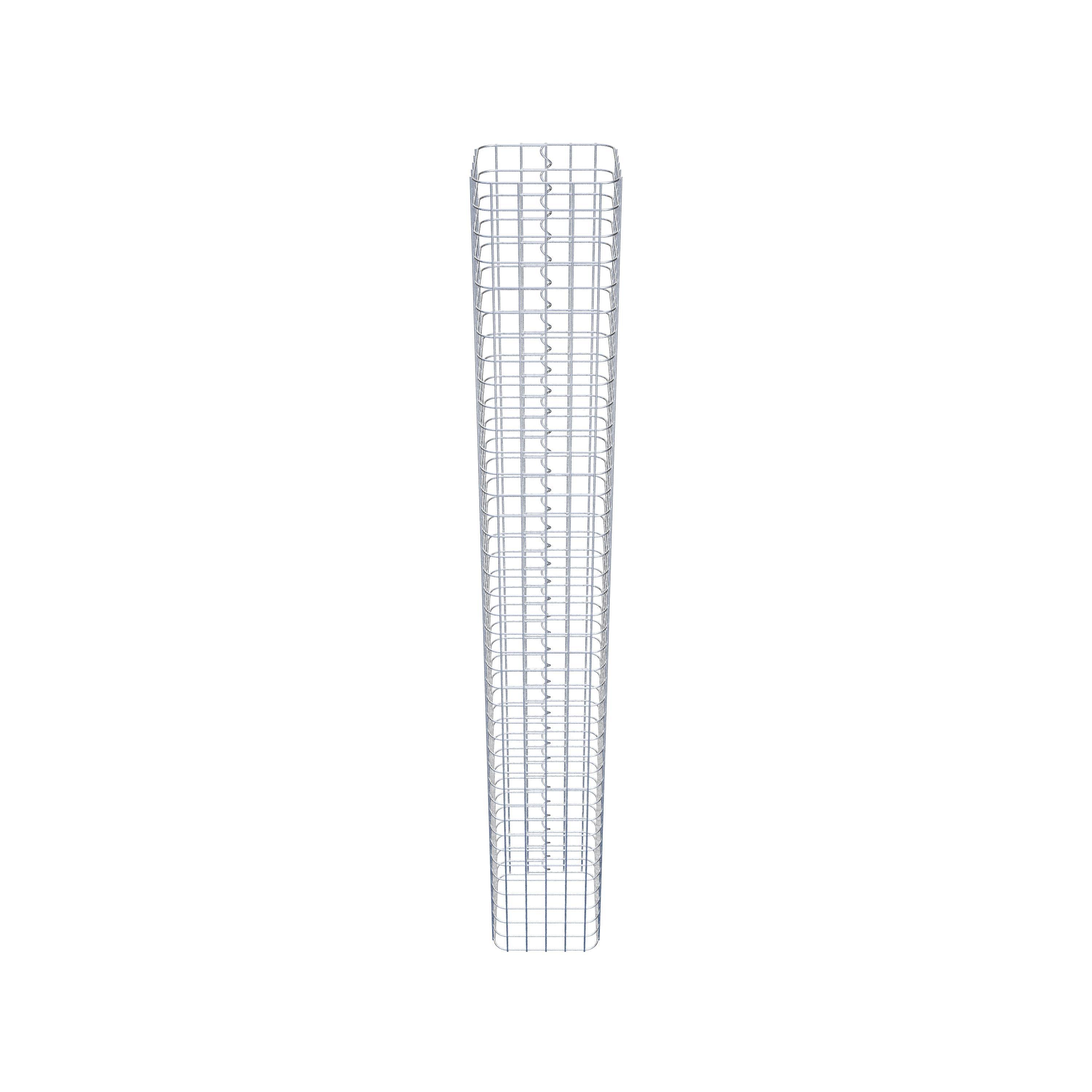 Gabion column, square, hot-dip galvanized, 27 cm x 27 cm, 200 cm high, MW 5 cm x 5 cm